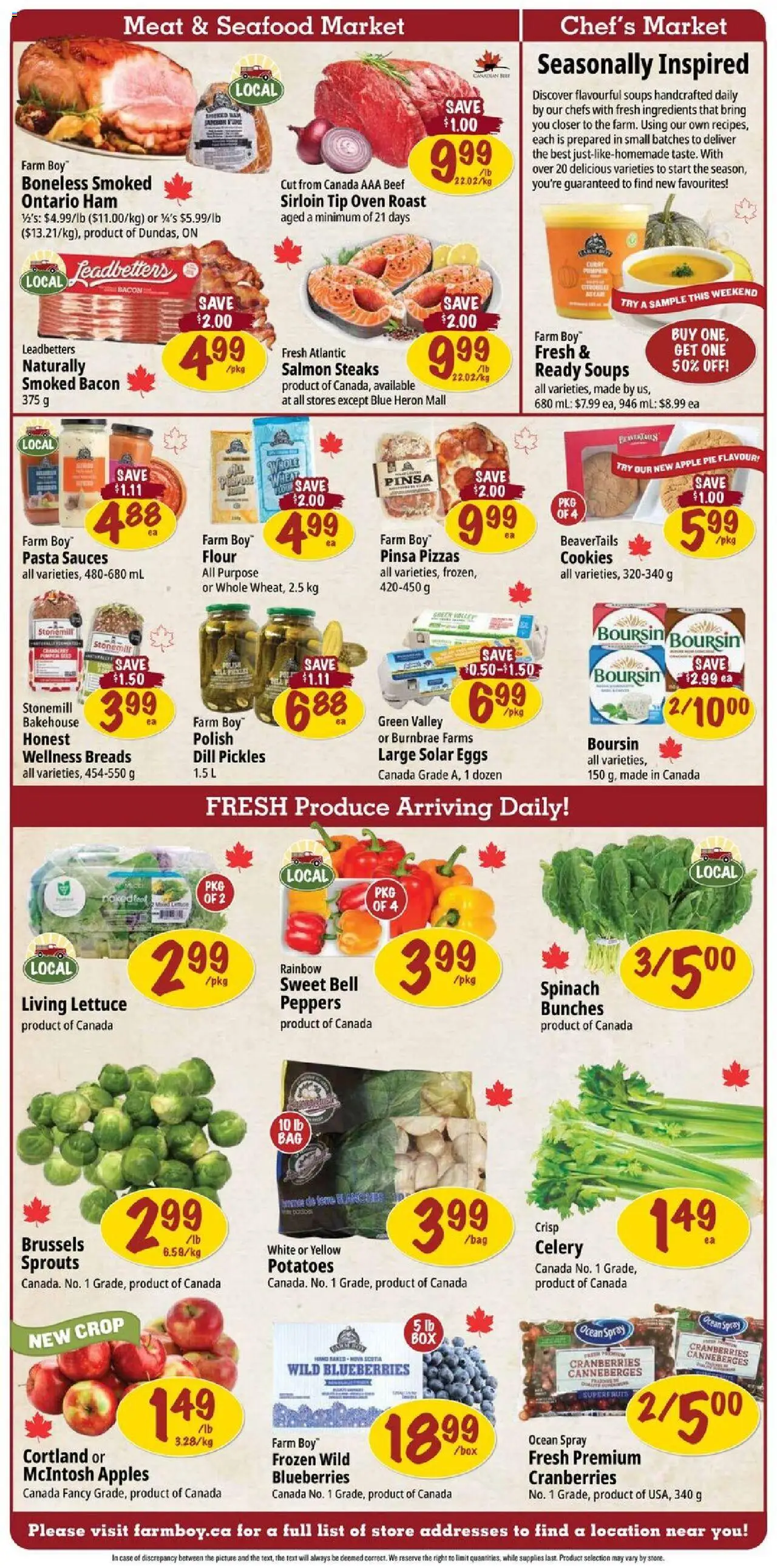 Farm Boy flyer valid from 02.10.2025 | Page: 2 | Products: Pasta, Oven, Ham, Apples