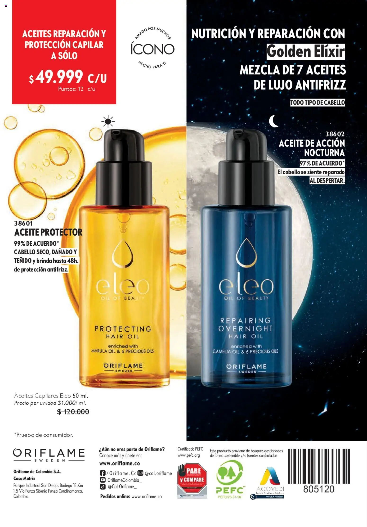 Oriflame revista - valida desde el 27.12.2025 | Página: 132 | Productos: Té, Aceite