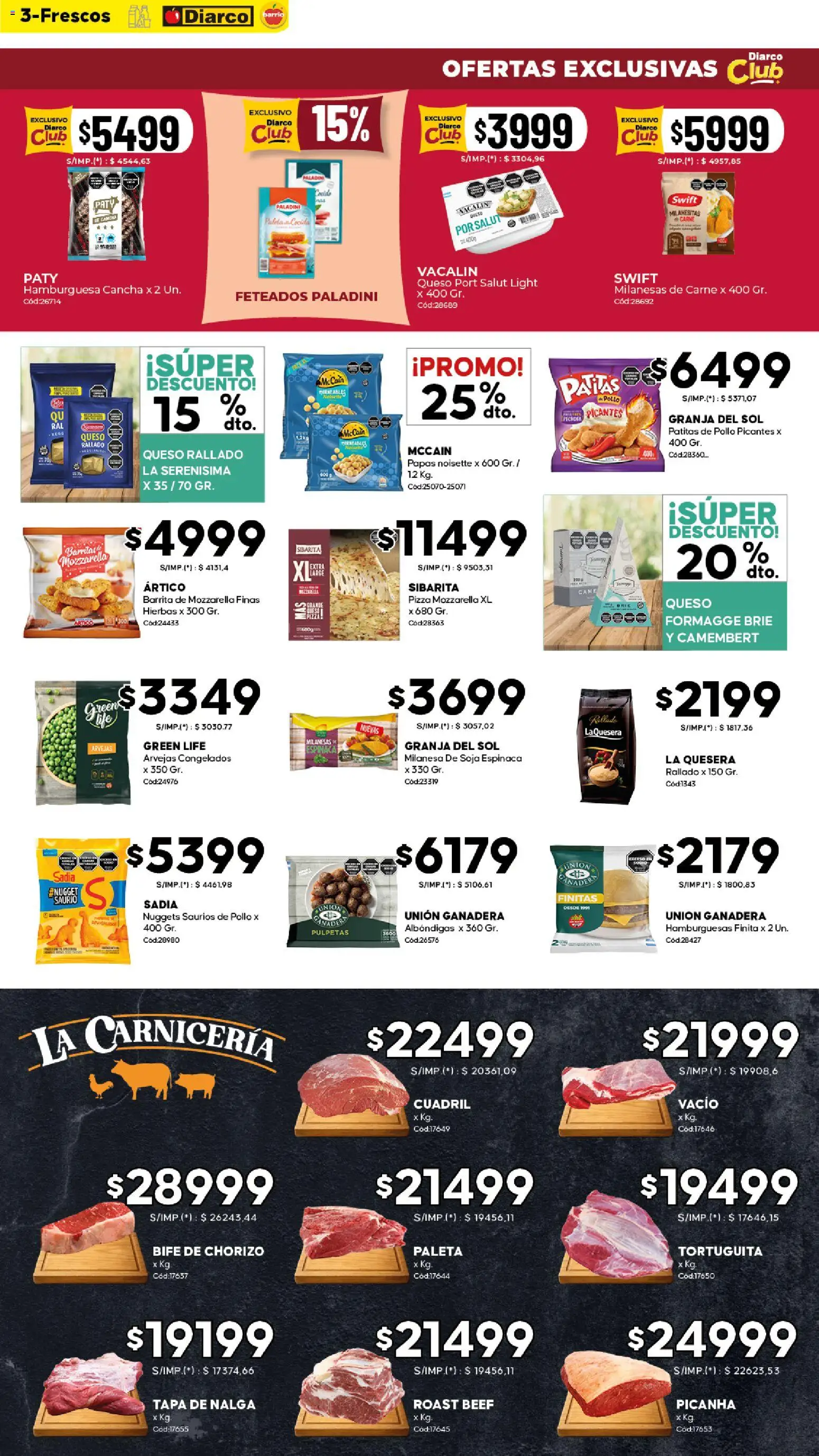 Diarco - Ofertas Diarco Barrio │ válido desde el 13.04.2026 | Página: 3 | Productos: Pollo, Milanesa, Paleta, Queso