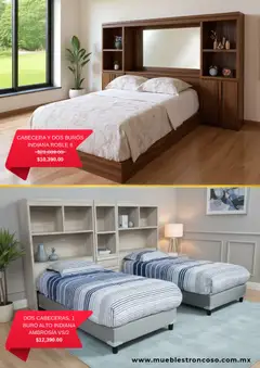 Vista previa de Muebles Troncoso catálogo, nuevo folleto de la tienda, válido en México a partir del 18.11.2025 | Página: 4 | Productos: Cabecera, Buró
