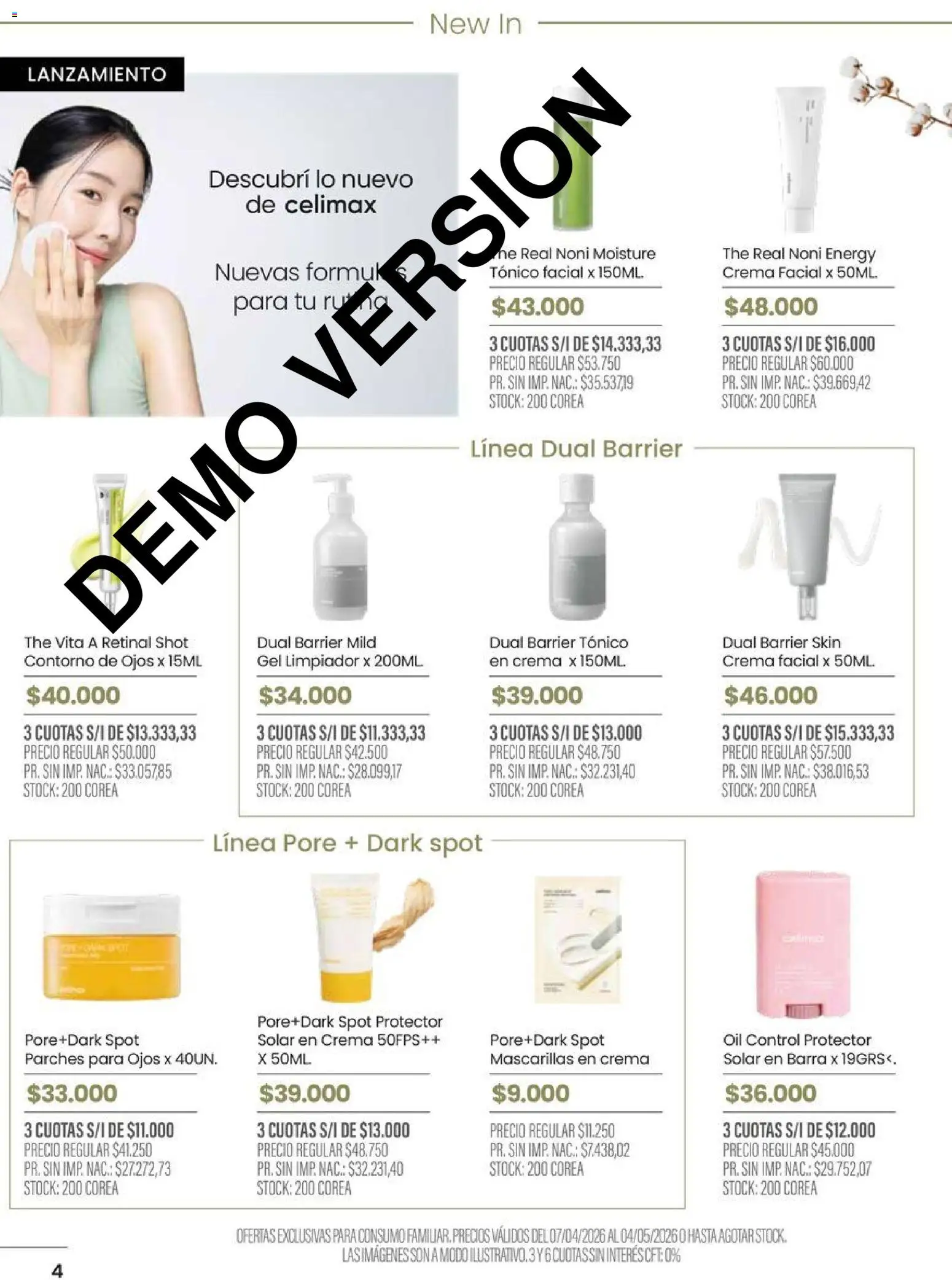 Pigmento catálogo │ válido desde el 07.04.2026 | Página: 4 | Productos: Contorno de ojos, Contorno, Limpiador, Crema