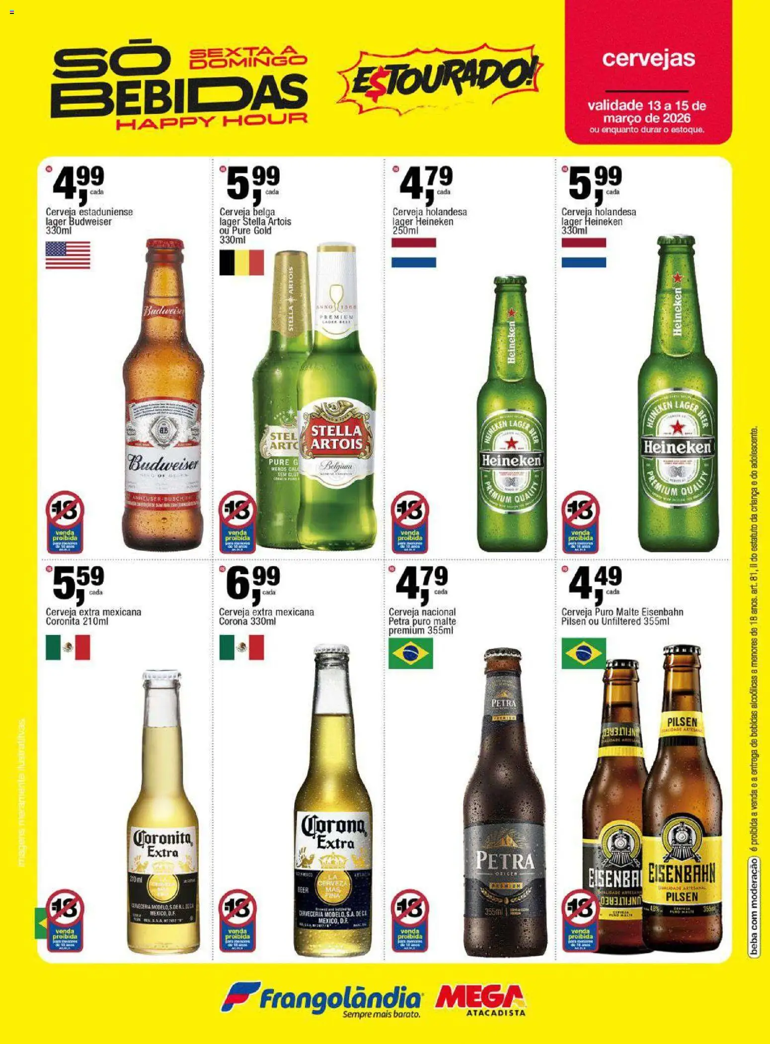 Frangolândia Folheto - válido de 13.03.2026 | Página: 9 | Produtos: Eisenbahn, Cerveja, Heineken