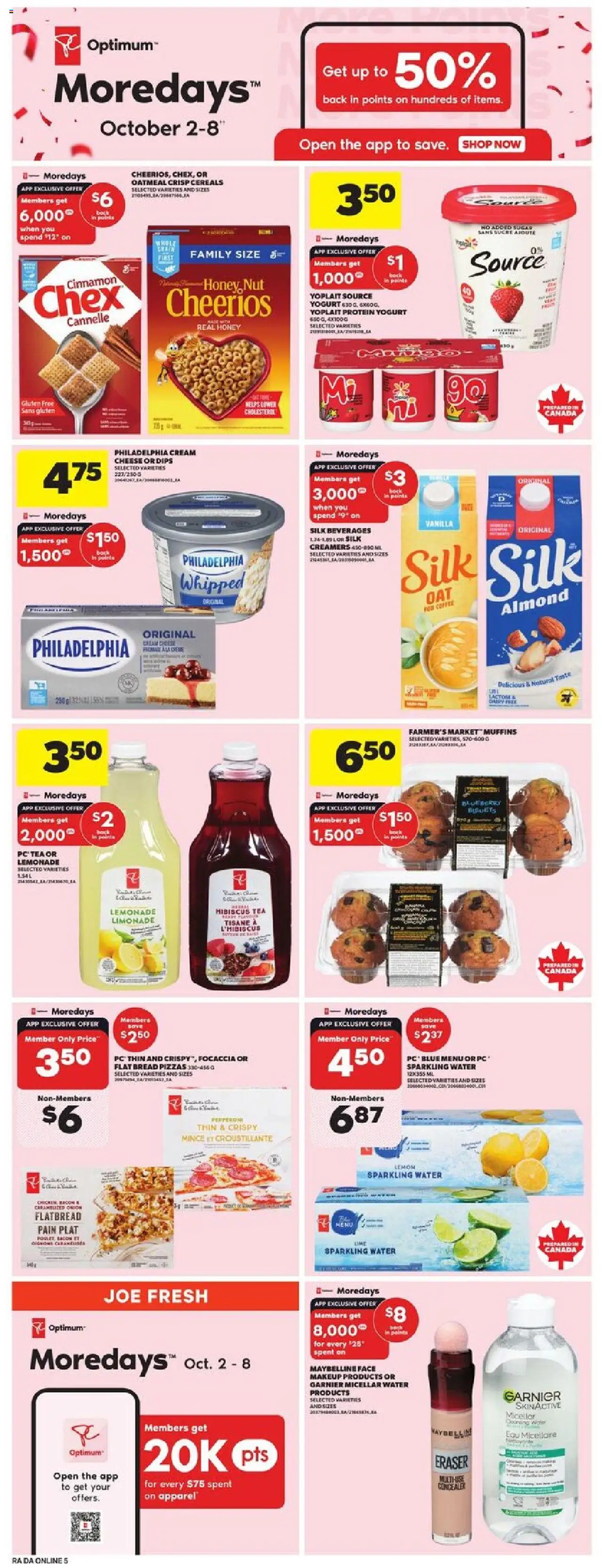 Atlantic Superstore flyer valid from 02.10.2025 | Page: 14 | Products: Cream, Yogurt, Bread, Coffee