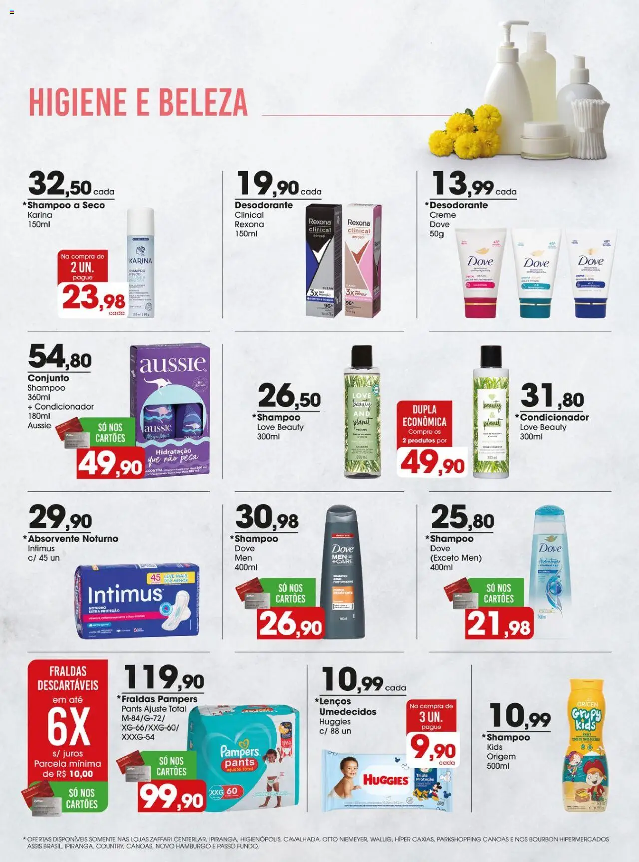 Zaffari Folheto - válido de 17.06.2025 | Página: 18 | Produtos: Shampoo, Bourbon, Creme, Absorvente