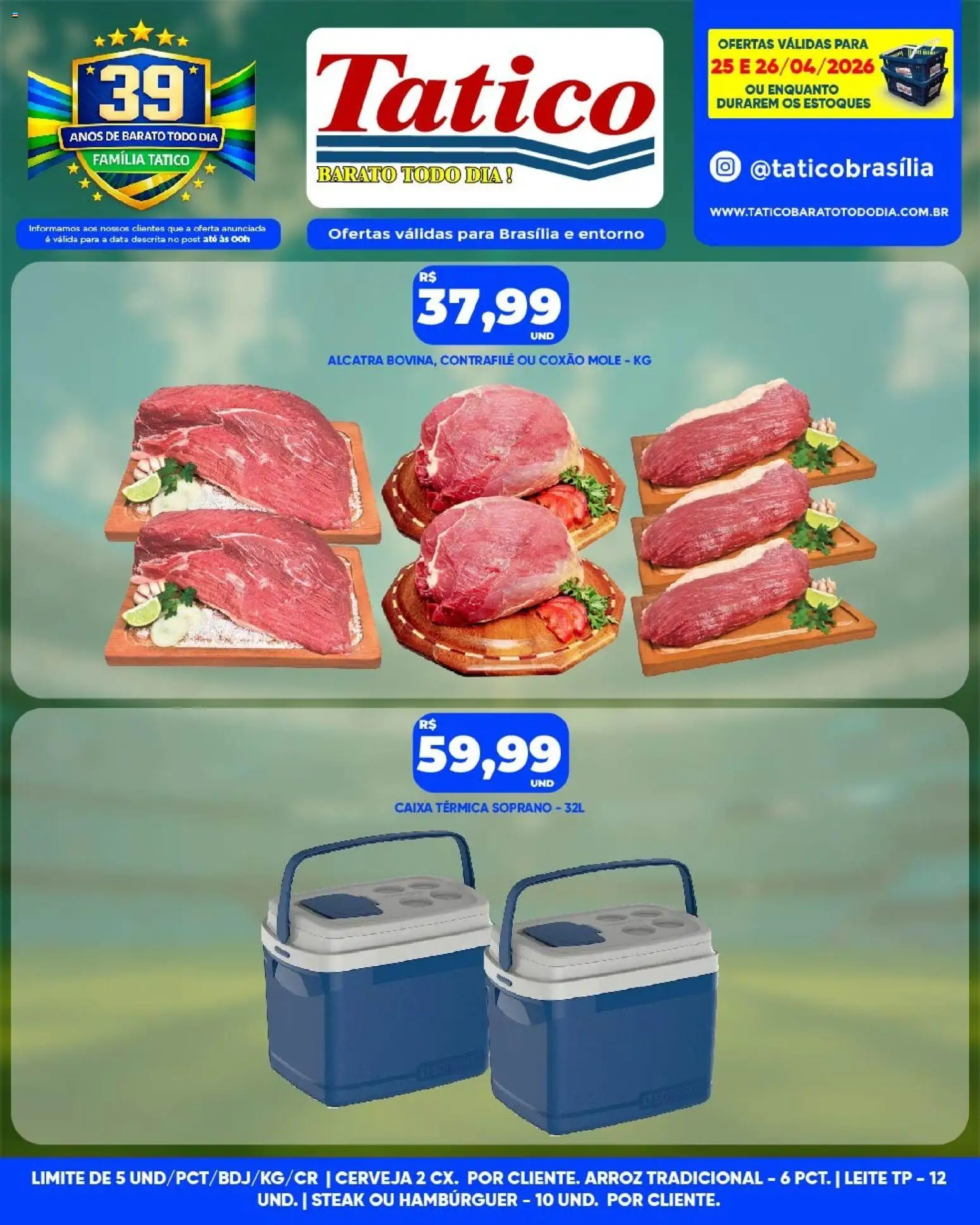 Tatico Folheto - válido de 25.04.2026 | Página: 16 | Produtos: Alcatra, Caixa, Cerveja, Arroz