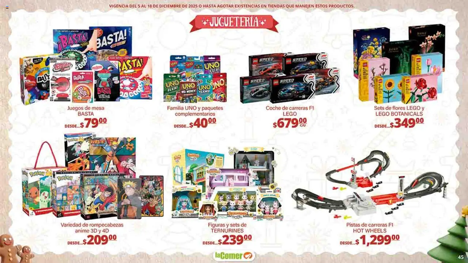 Nuevas ofertas de La Comer válidas en toda la República Mexicana desde el 05.12.2025. ¡Encuentra las mejores ofertas en La Comer folleto Felices Fiestas! | Página: 45 | Productos: Pasta, Mesa