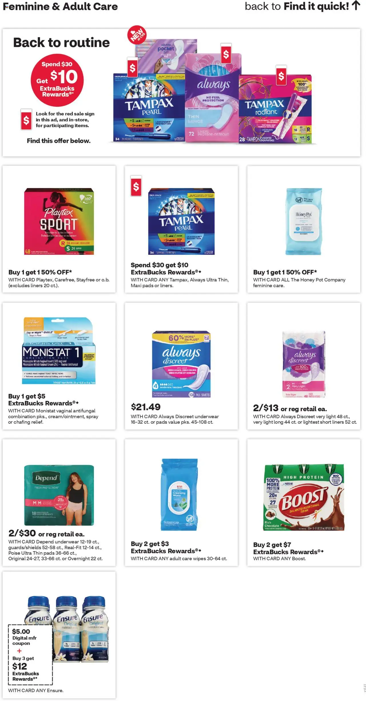 CVS Pharmacy Weekly Ad - CT - valid from 03.08.2025 | Page: 7 | Products: Chocolate, Pads, Tampons, Underwear