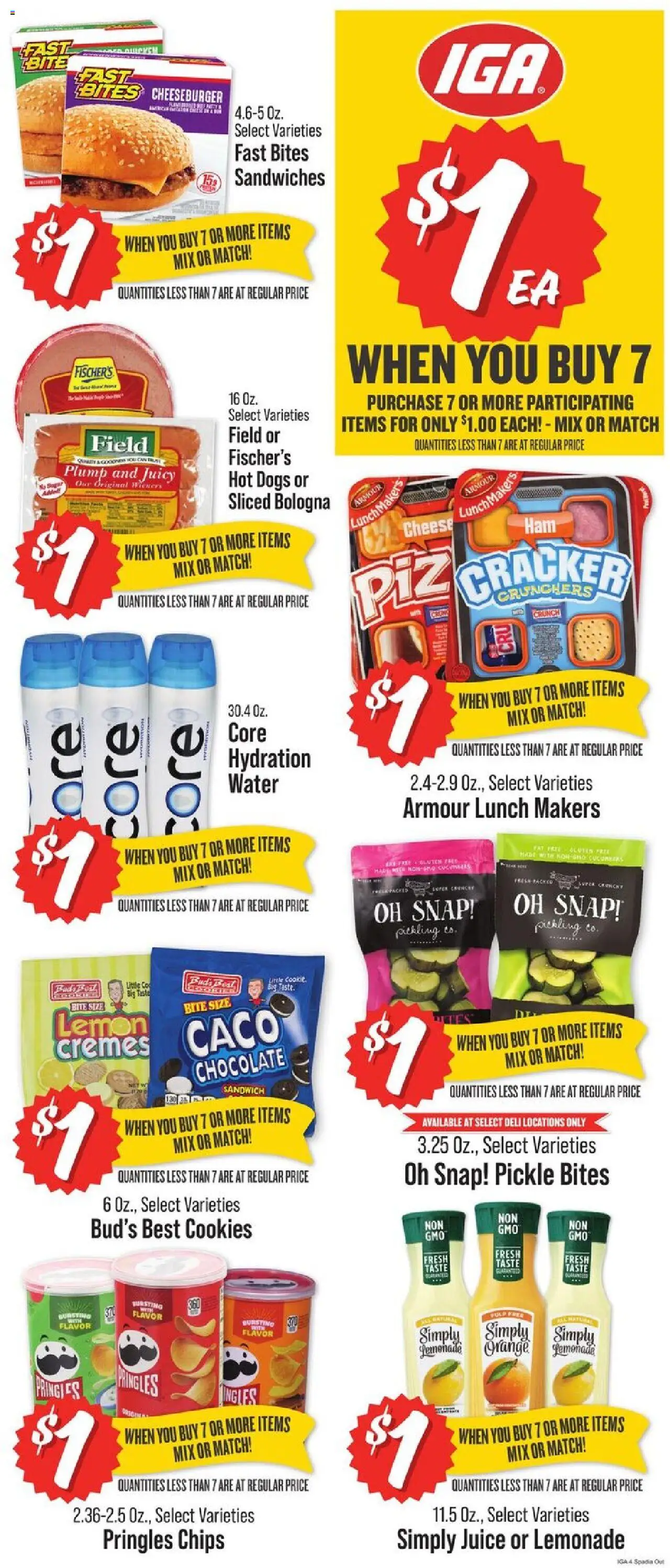 IGA Weekly Ad - valid from 17.09.2025 | Page: 2 | Products: Cheese, Cookies, Water, Hot Dogs