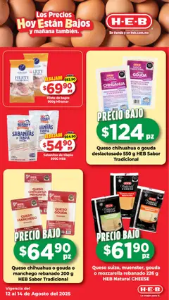 Nuevas ofertas de H-E-B válidas en toda la República Mexicana desde el 12.08.2025. ¡Encuentra las mejores ofertas en H-E-B - Folleto! | Página: 2 | Productos: Leche, Queso