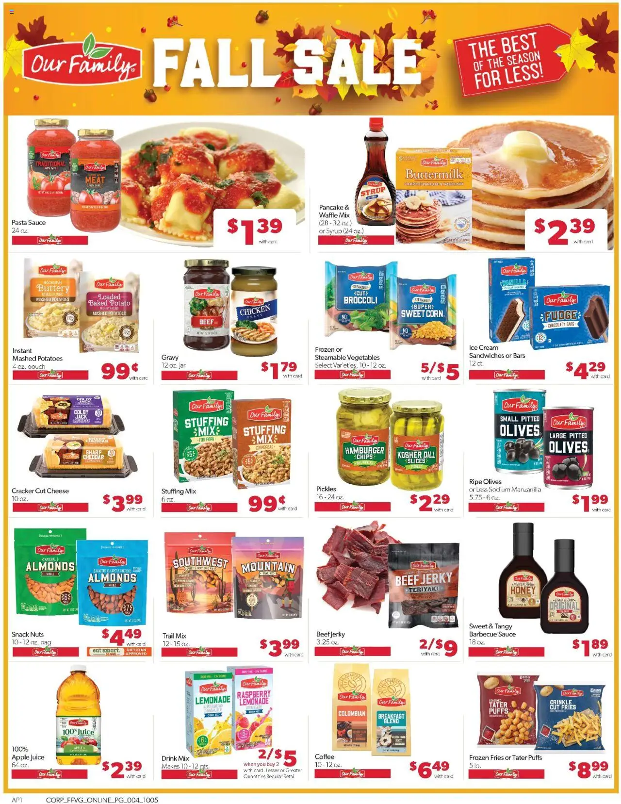 Family Fare Weekly Ad - valid from 05.10.2025 | Page: 6 | Products: Corn, Cheese, Juice, Ice cream