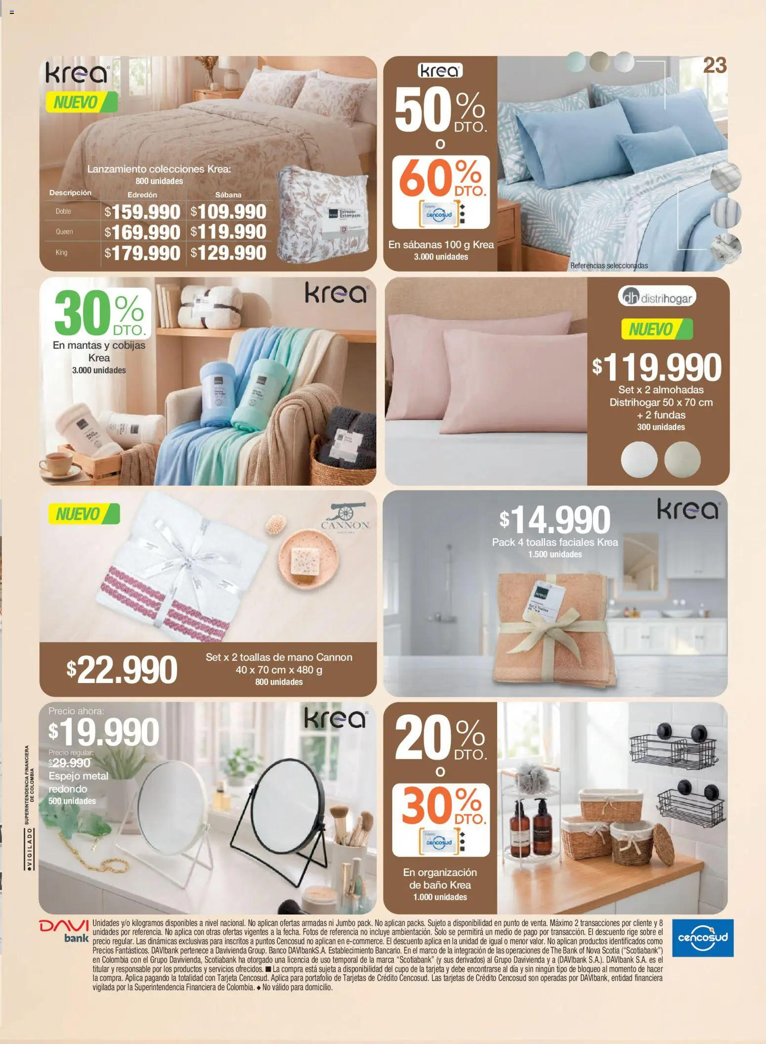 Jumbo revista - valida desde el 23.04.2026 | Página: 23 | Productos: Banco, Toallas, Espejo, Edredón