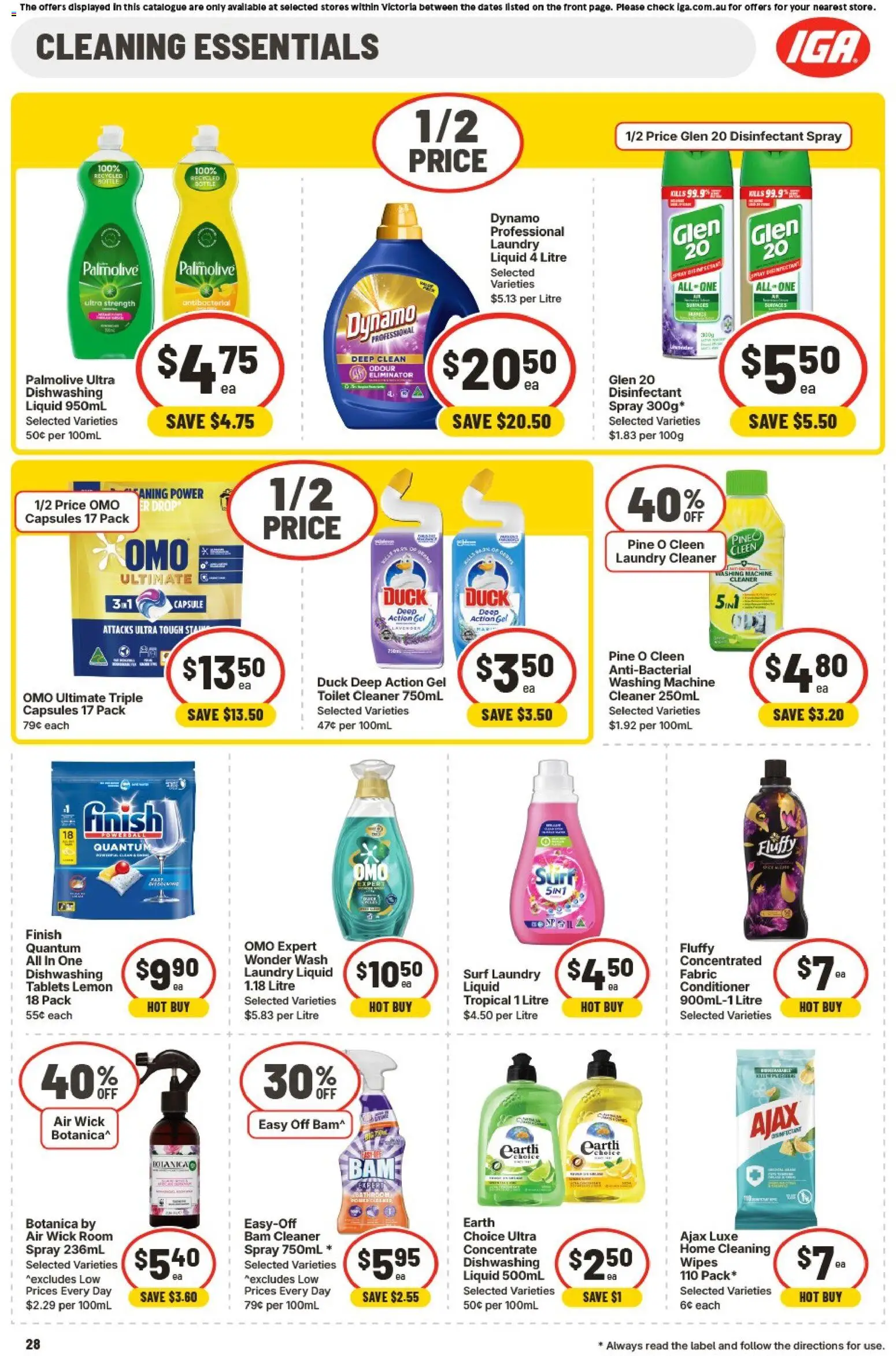 IGA catalogue - valid from 08.04.2026 | Page: 32 | Products: Cleaner, Conditioner, Laundry, Bathroom
