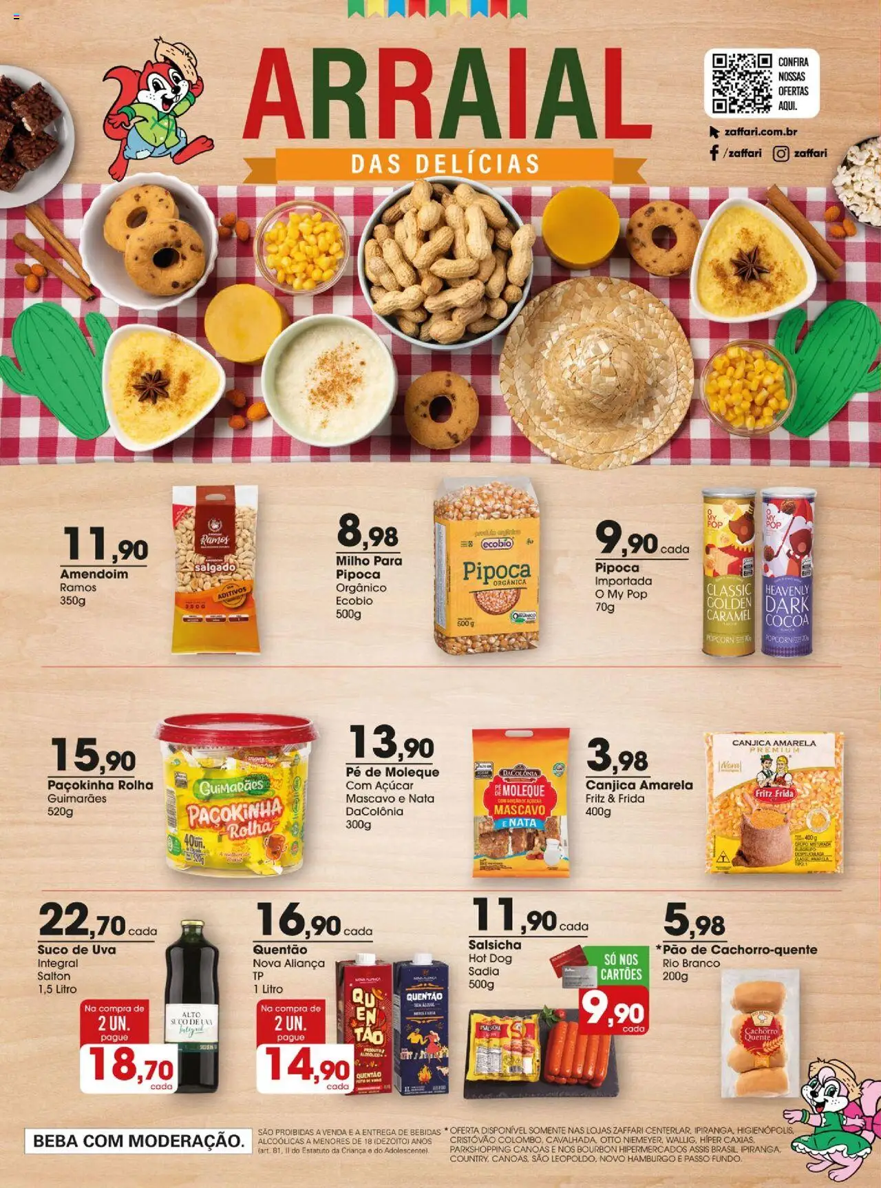 Zaffari Folheto - válido de 17.06.2025 | Página: 24 | Produtos: Aliança, Salsicha, Bourbon, Pipoca