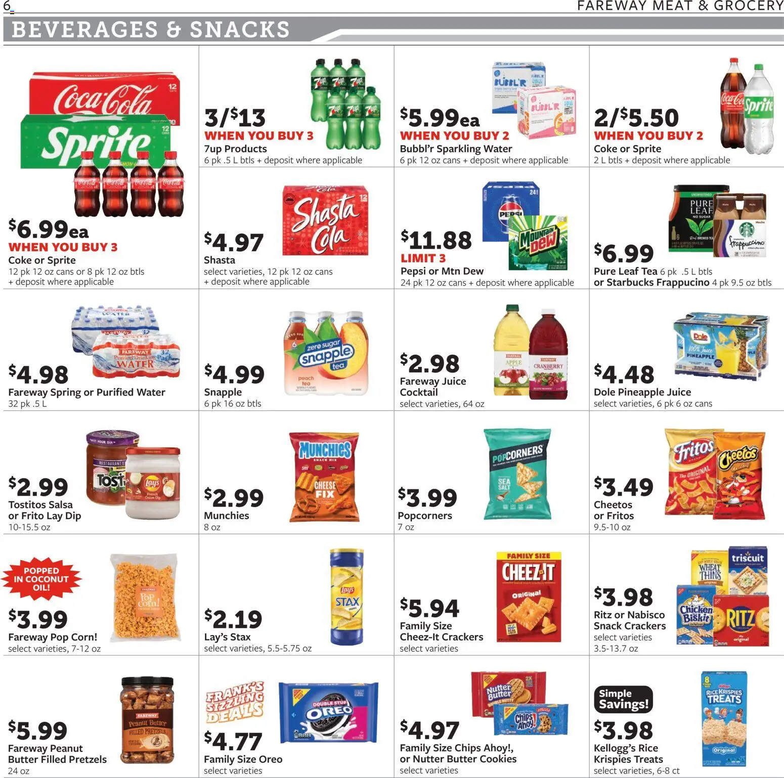 Fareway - Weekly Ad - valid from 26.01.2026 | Page: 6 | Products: Rice, Tea, Chips, Water