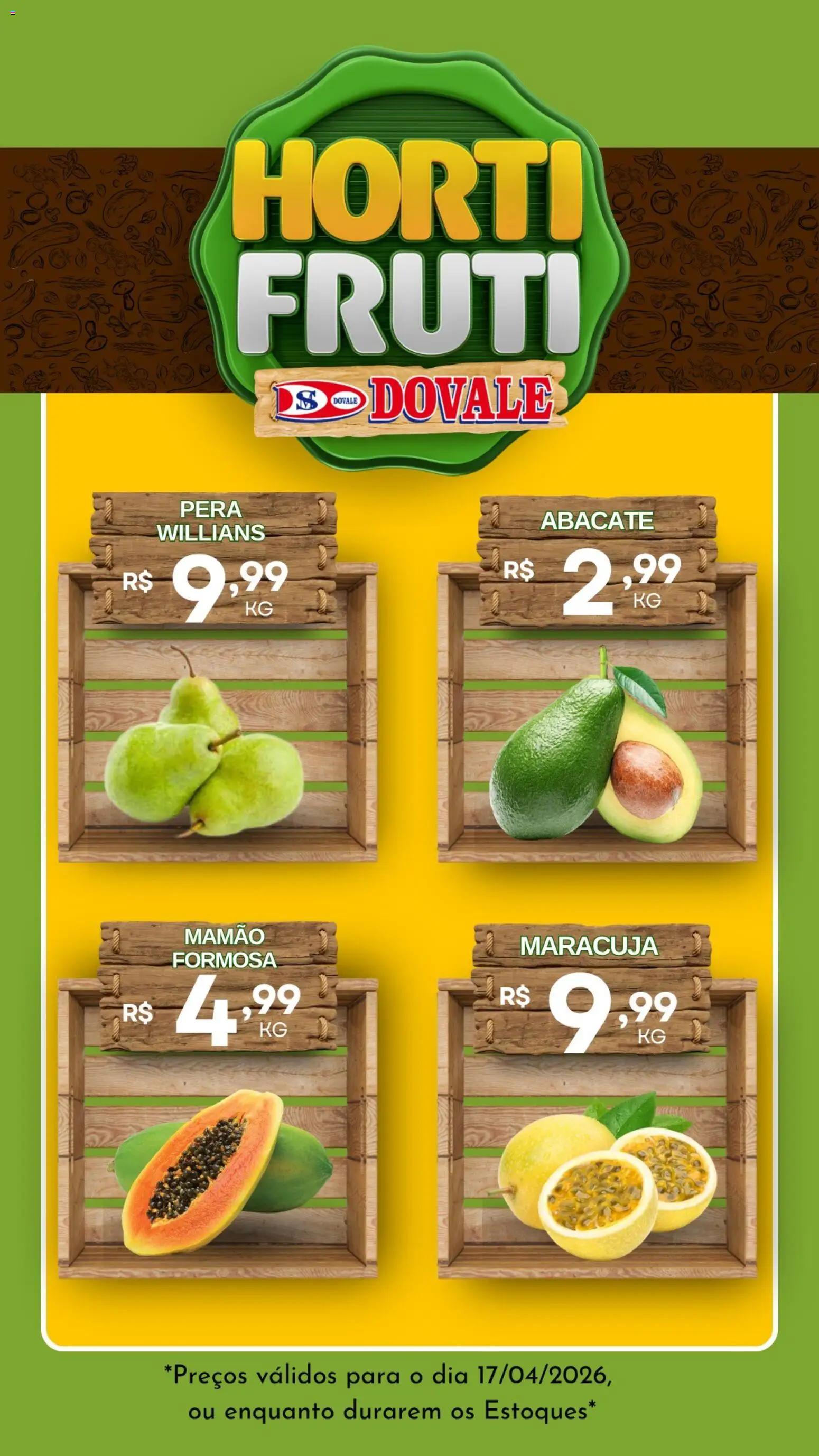Dovale Folheto - válido de 17.04.2026 | Página: 2 | Produtos: Maracujá, Pera, Mamão