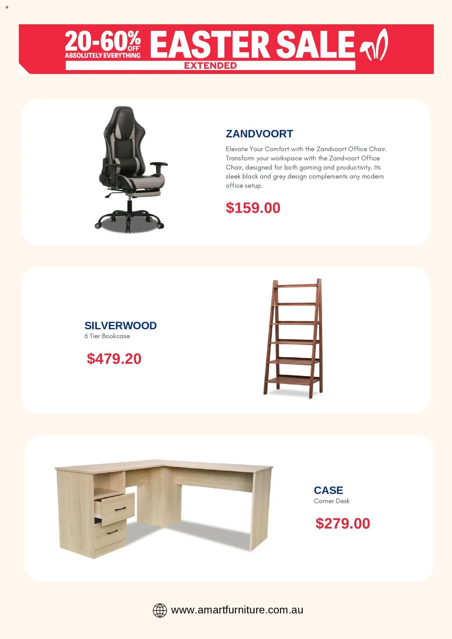Amart Furniture catalogue - valid from 10.04.2026 | Page: 5 | Products: Desk, Case, Bookcase