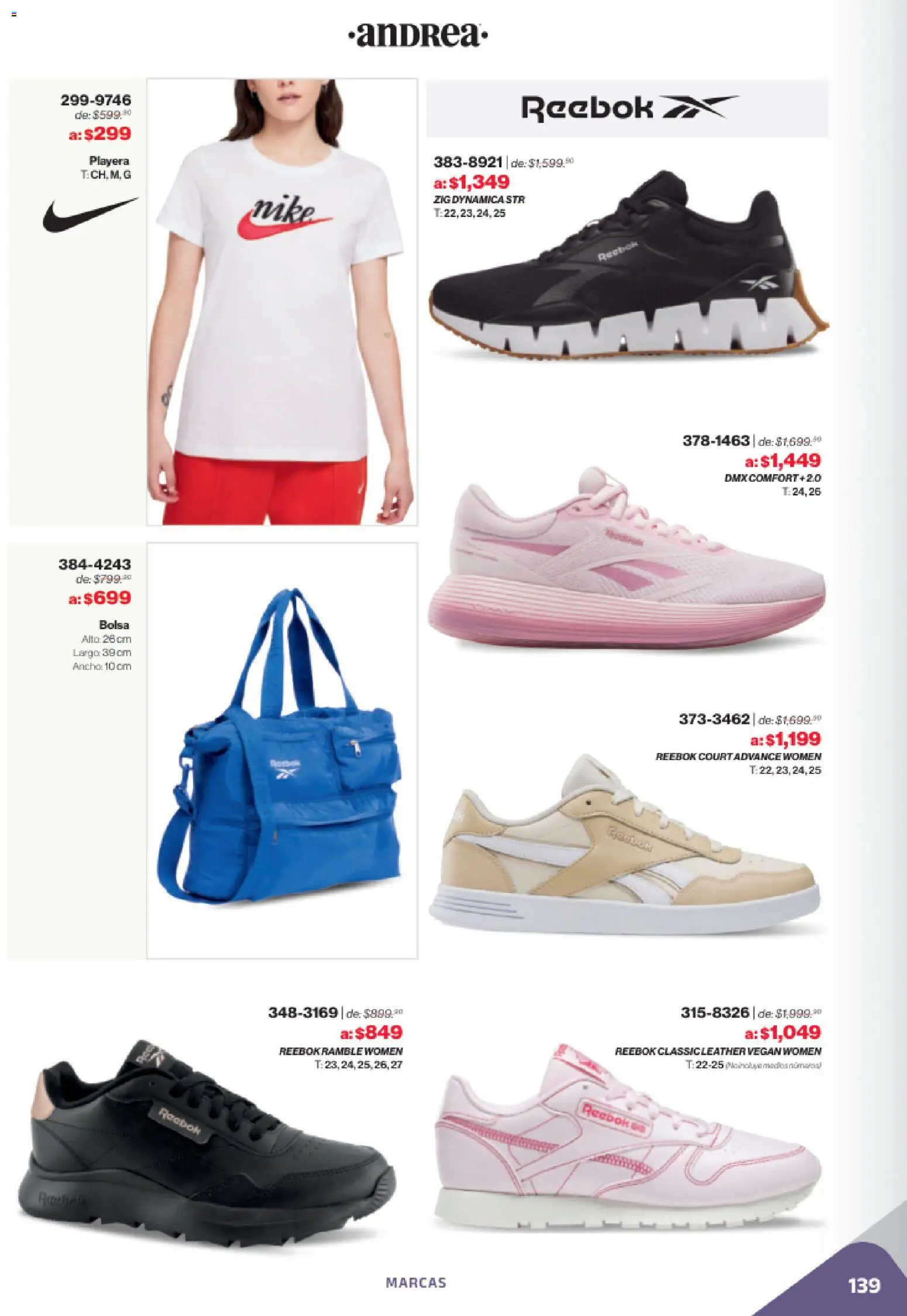 Nuevas ofertas de Andrea válidas en toda la República Mexicana desde el 02.11.2025. ¡Encuentra las mejores ofertas en Andrea catálogo Outlet! | Página: 139 | Productos: Bolsa, Playera