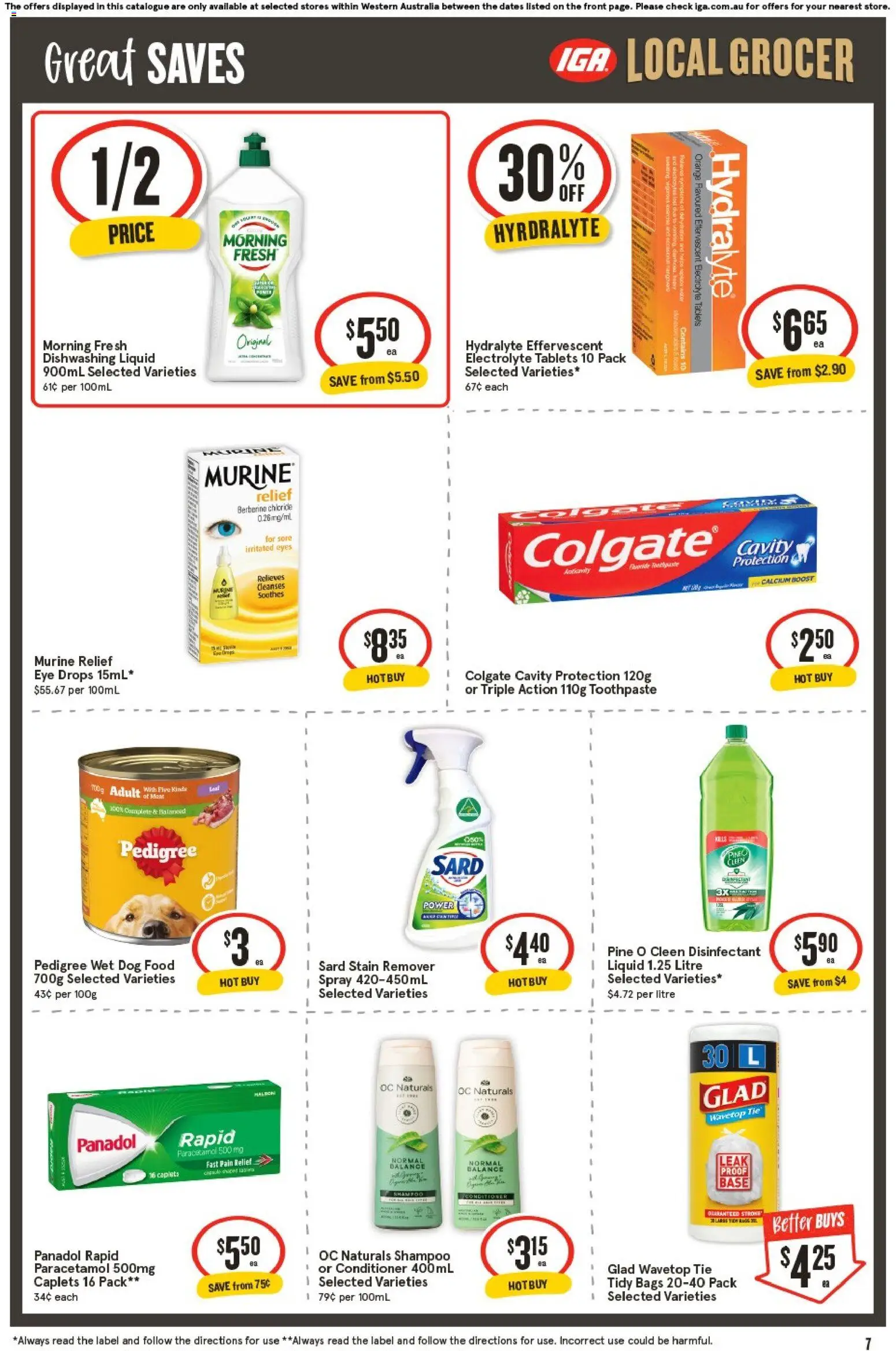 IGA catalogue - valid from 24.12.2025 | Page: 7 | Products: Shampoo, Conditioner, Cap, Pain relief