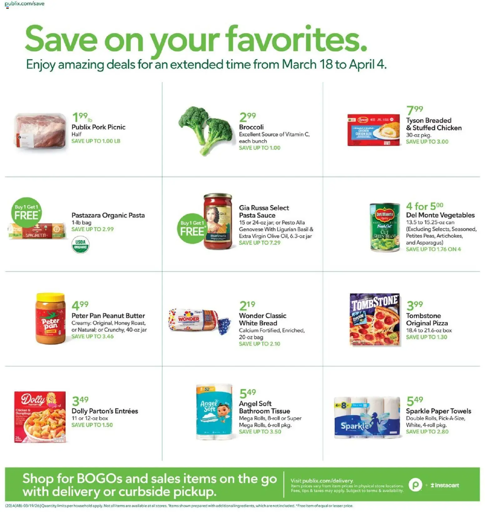 Publix Weekly Ad - valid from 25.03.2026 | Page: 21 | Products: Vitamin, Asparagus, Butter, Pork