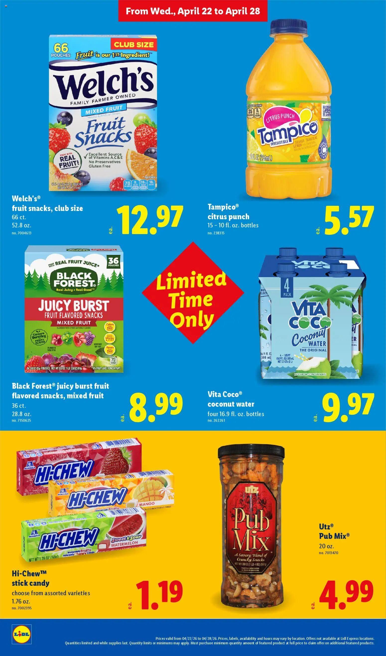 Lidl Weekly Ad - valid from 22.04.2026 | Page: 24 | Products: Juice, Water, Mango, Watermelon