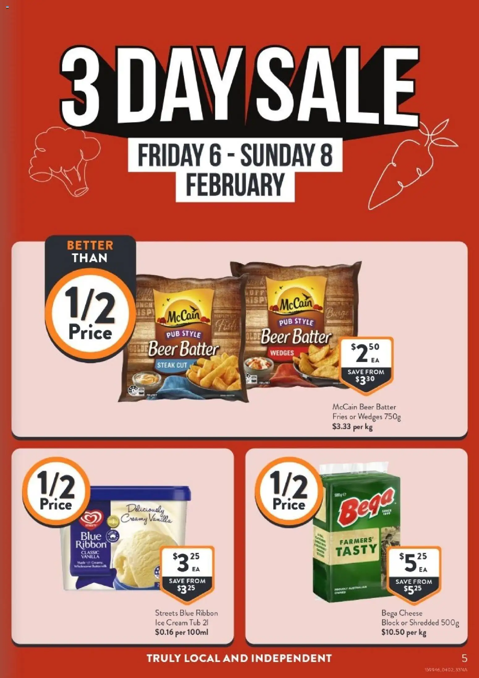 Foodworks catalogue - valid from 04.02.2026 | Page: 5 | Products: Cheese, Beer, Cream, Ice cream