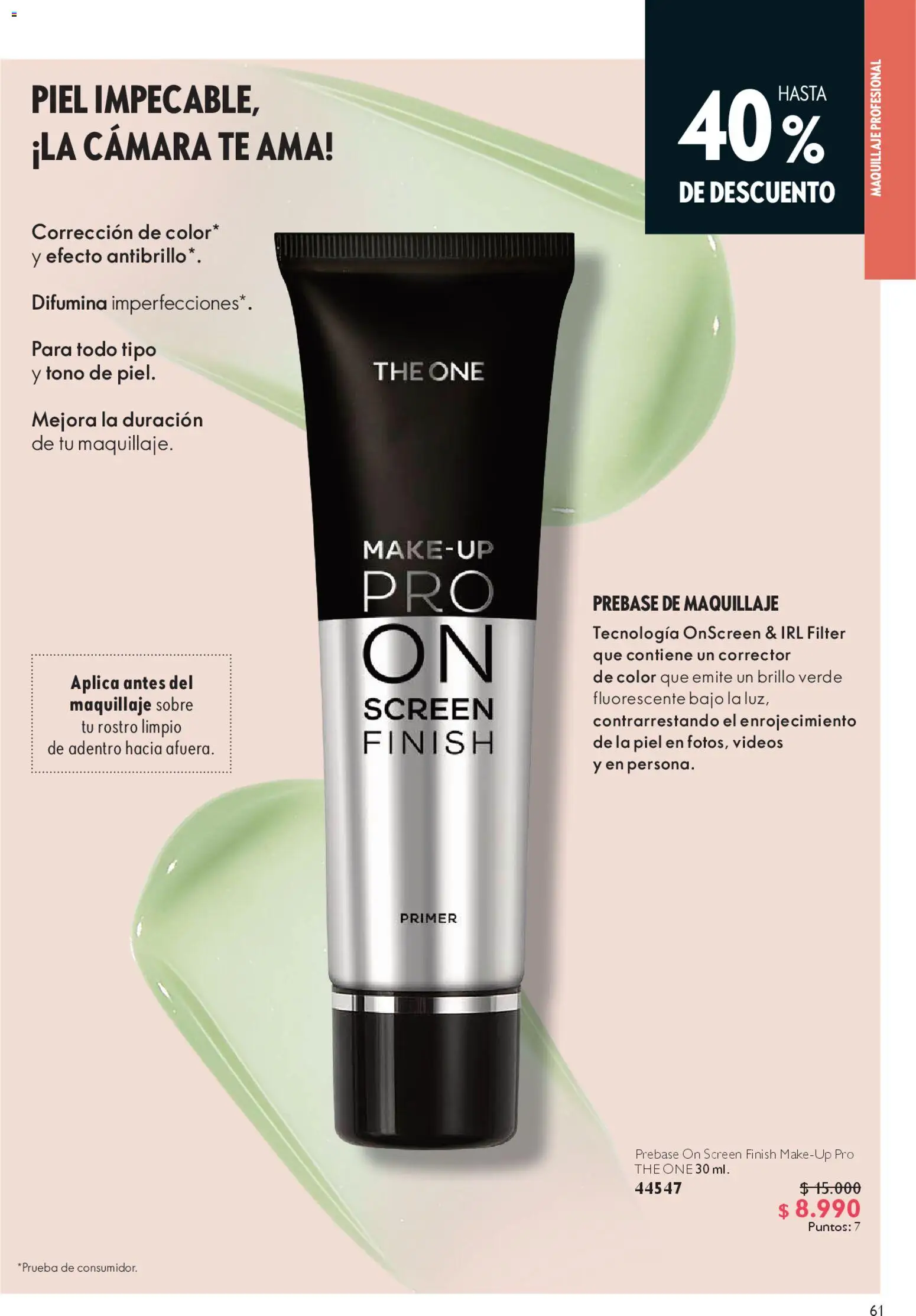 Oriflame ofertas  │ válido desde el 28.03.2026 | Página: 61 | Productos: Brillo, Maquillaje, Sobre, Té