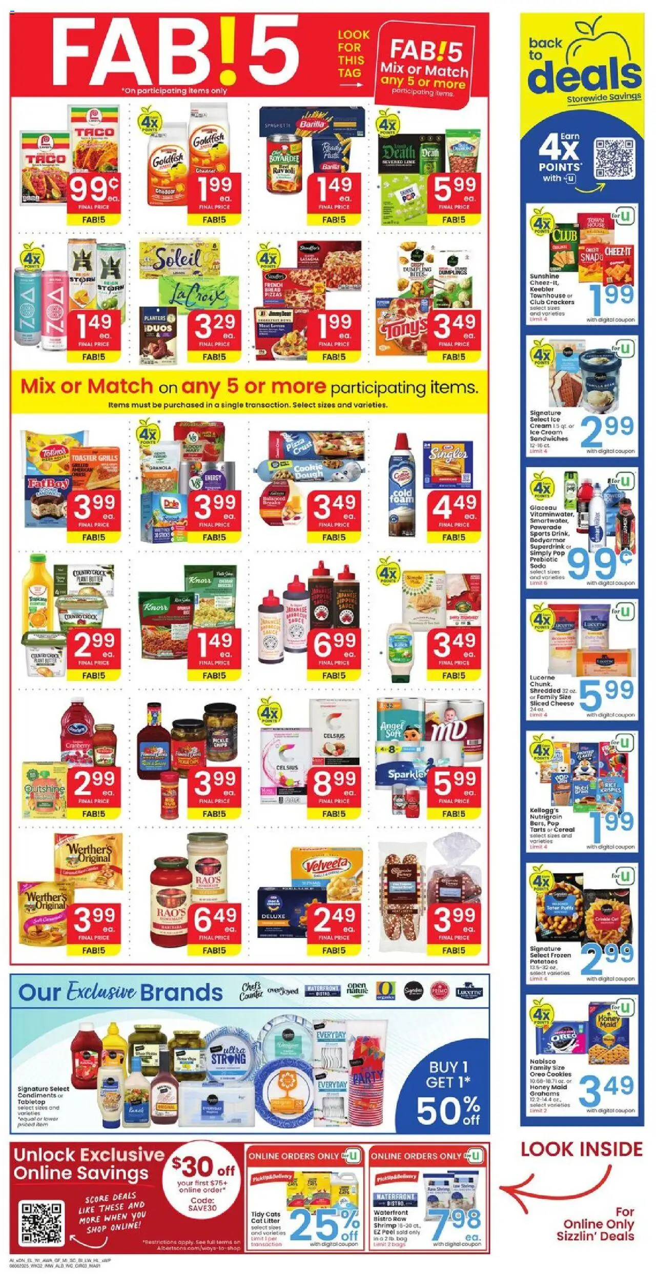 Albertsons Weekly Ad - valid from 06.08.2025 | Page: 2 | Products: Broccoli, Pizza, Chips, Sauce