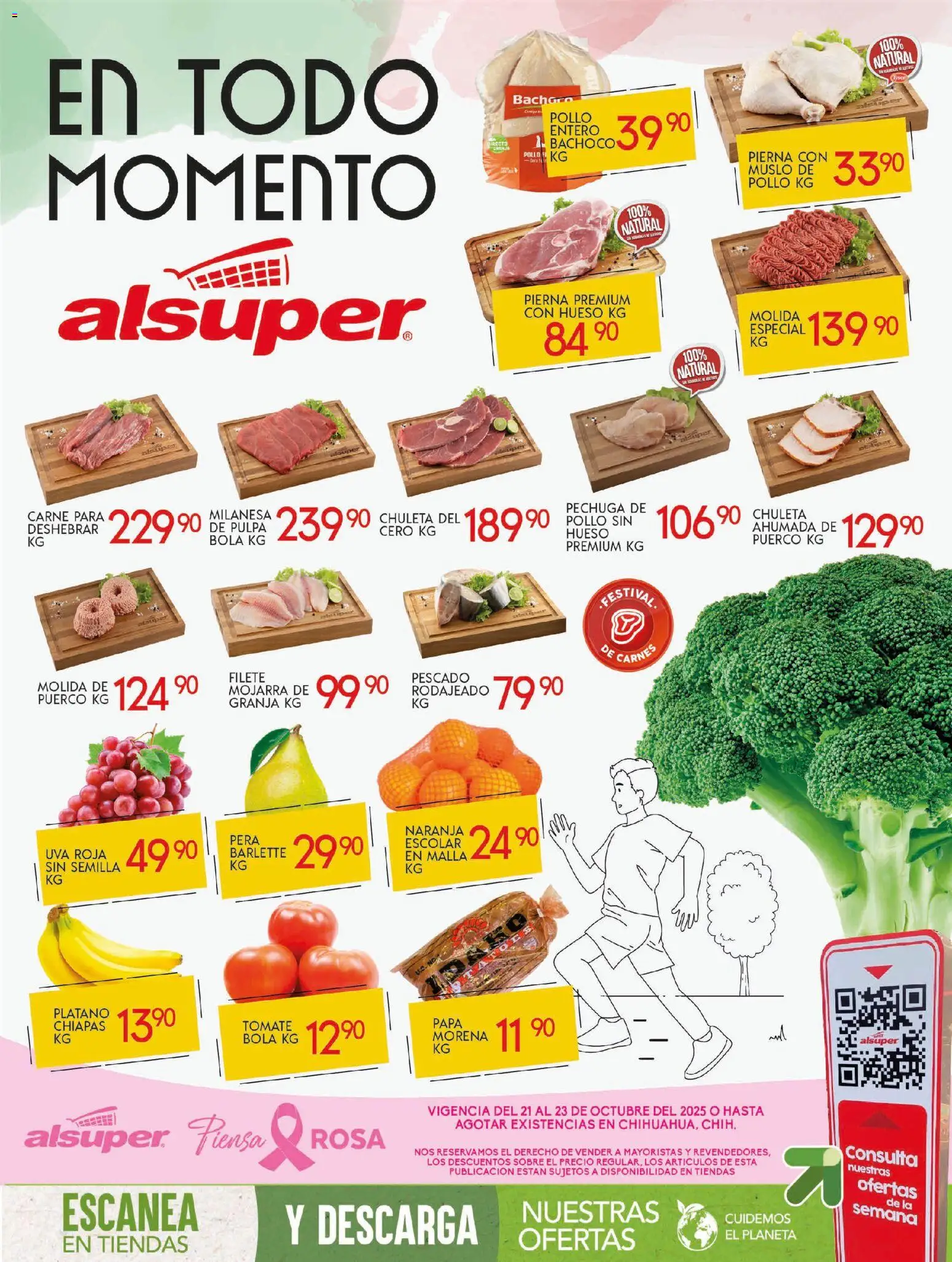 Nuevas ofertas de Alsuper válidas en toda la República Mexicana desde el 21.10.2025. ¡Encuentra las mejores ofertas en Alsuper folleto! | Página: 1 | Productos: Pollo, Milanesa, Uva, Sobre