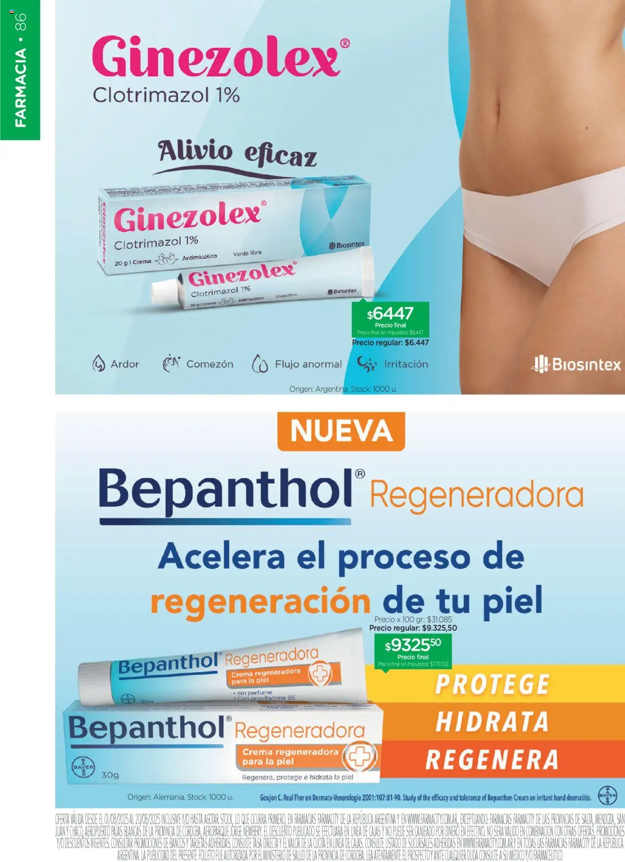 Farmacity catálogo │ válido desde el 01.08.2025 | Página: 86 | Productos: Perfume, Sal, Crema
