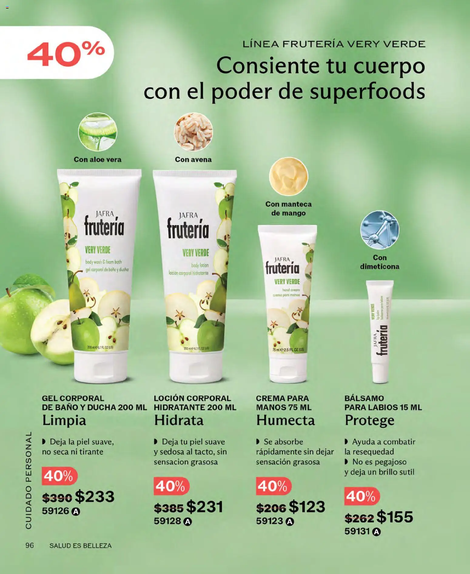 Nuevas ofertas de JAFRA válidas en toda la República Mexicana desde el 01.03.2026. ¡Encuentra las mejores ofertas en JAFRA catálogo! | Página: 96