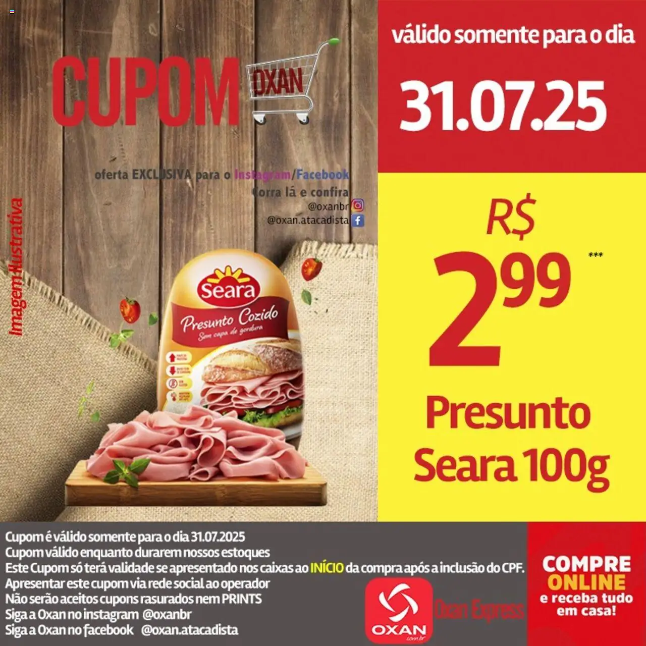 Oxan Atacadista Folheto - válido de 31.07.2025 | Página: 2 | Produtos: Presunto
