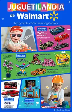 Vista previa de Walmart folleto Juguetilandia tan grande como su imaginación, nuevo folleto de la tienda, válido en México a partir del 12.12.2025