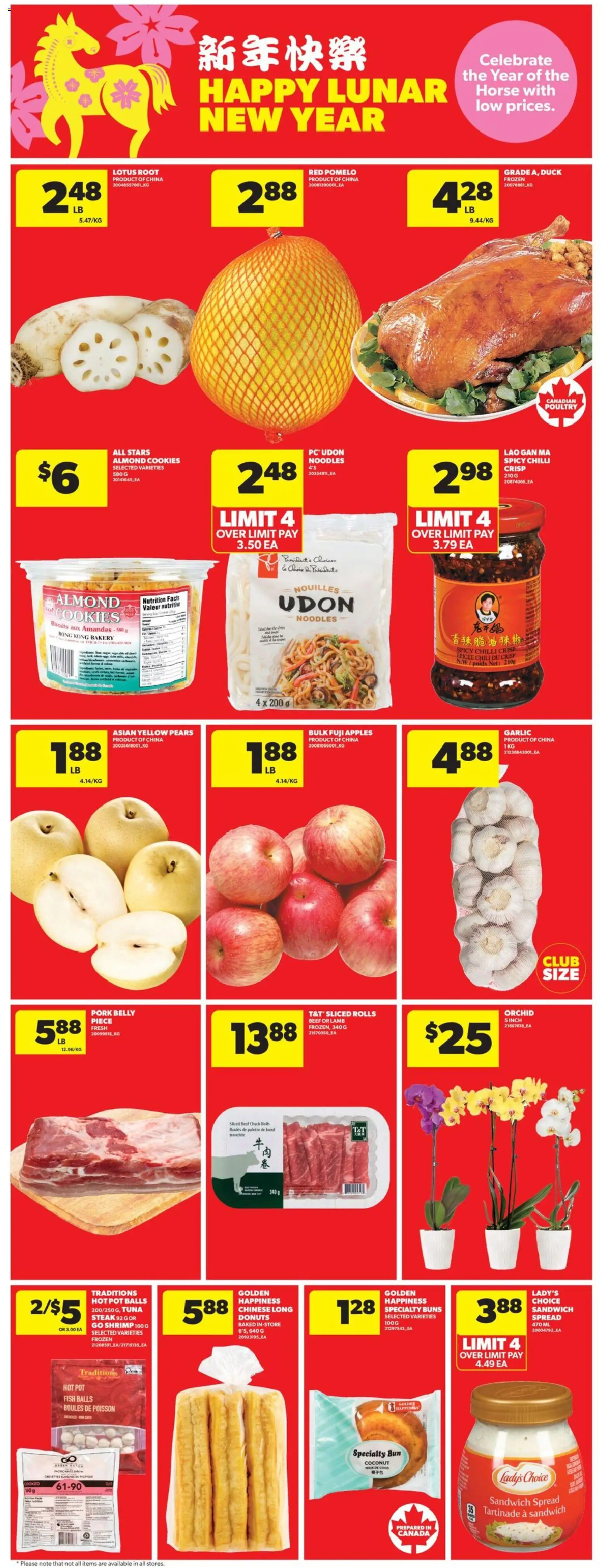 Real Canadian Superstore flyer valid from 22.01.2026 | Page: 12 | Products: Fish, Noodles, Pork, Apples