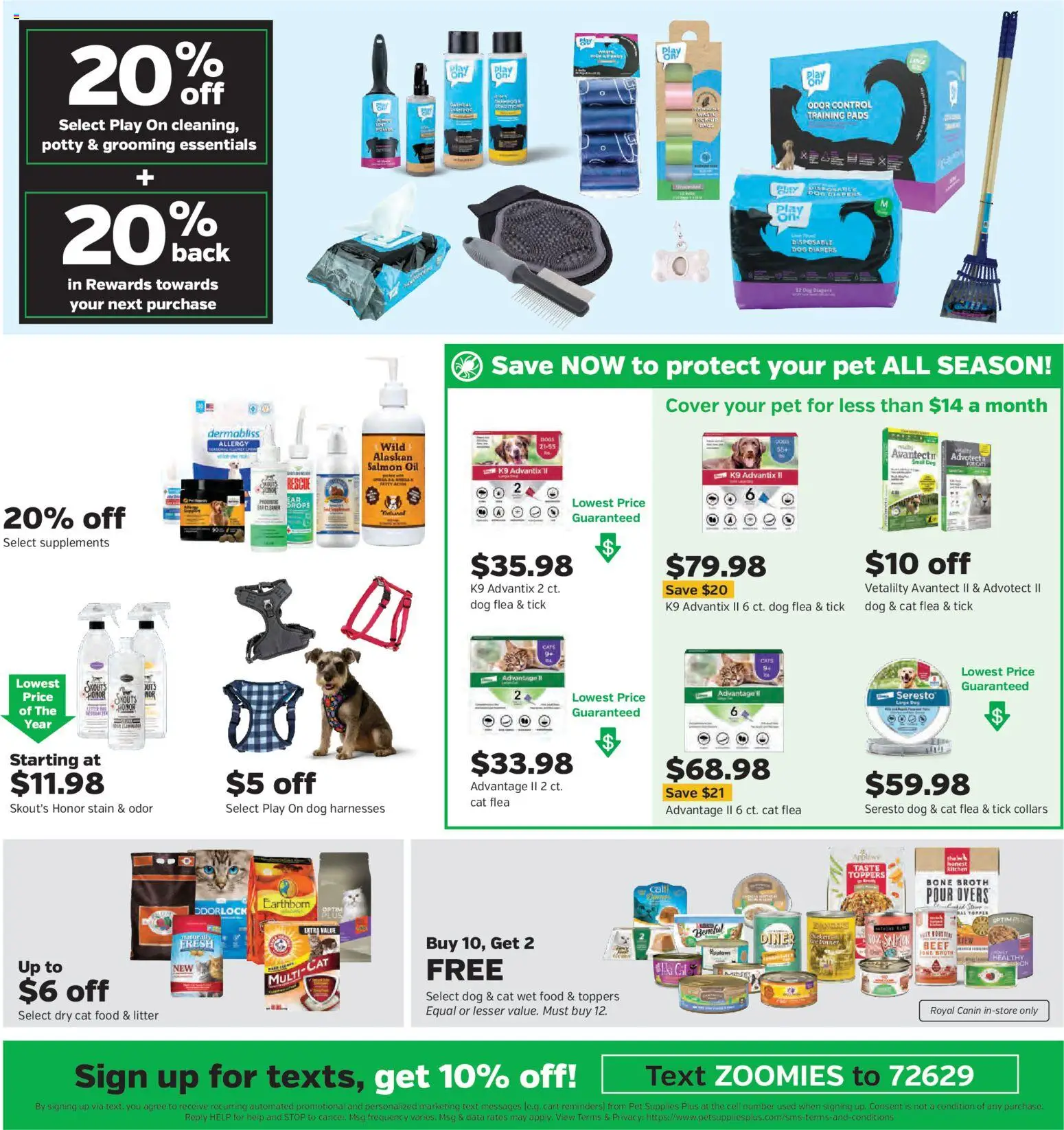 Pet Supplies Plus Weekly Ad - valid from 02.02.2026 | Page: 2 | Products: Cat Food, Oil, Dog Diapers, Toppers