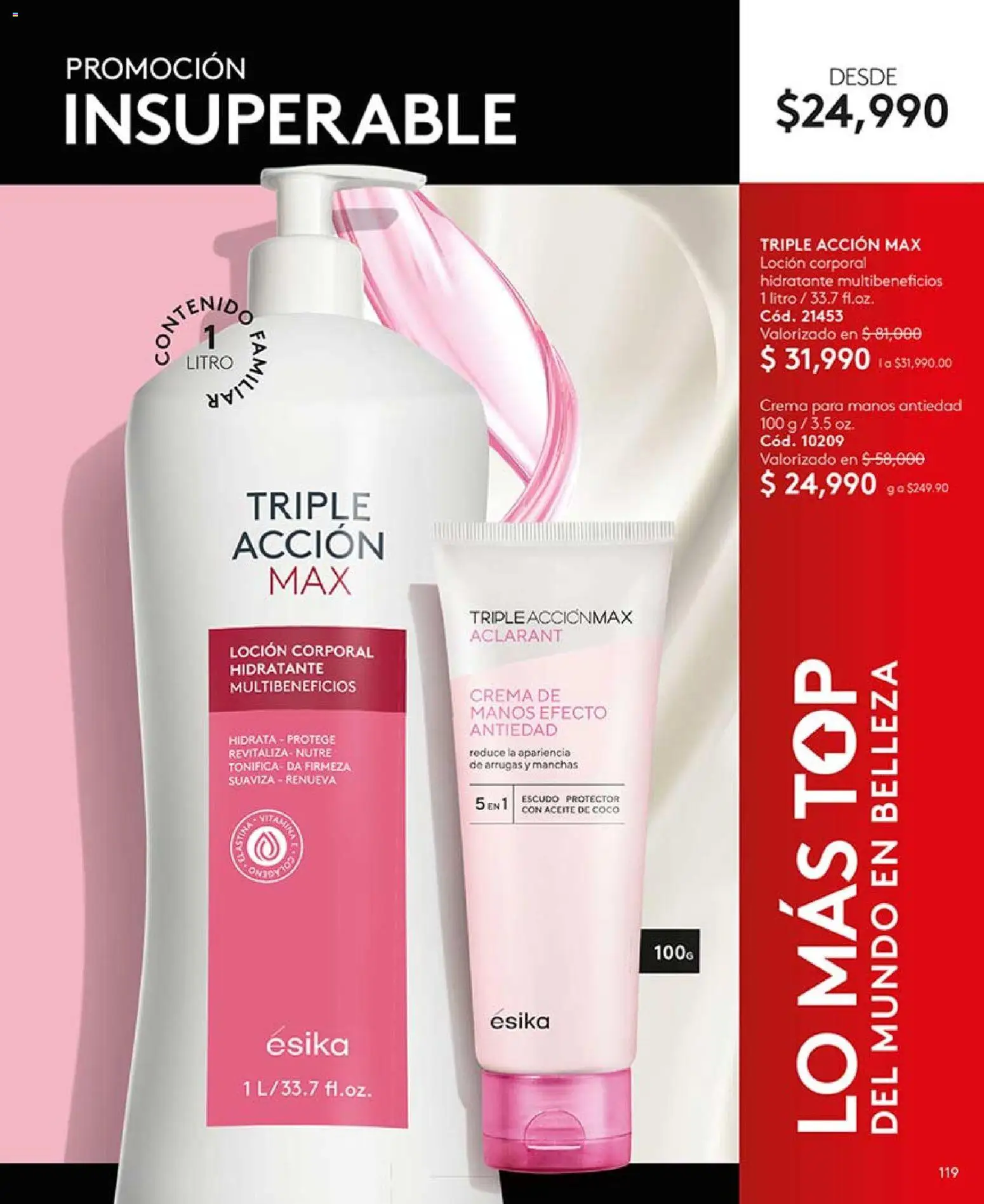 Ésika revista - valida desde el 13.03.2026 | Página: 119 | Productos: Crema, Loción, Top, Crema de manos