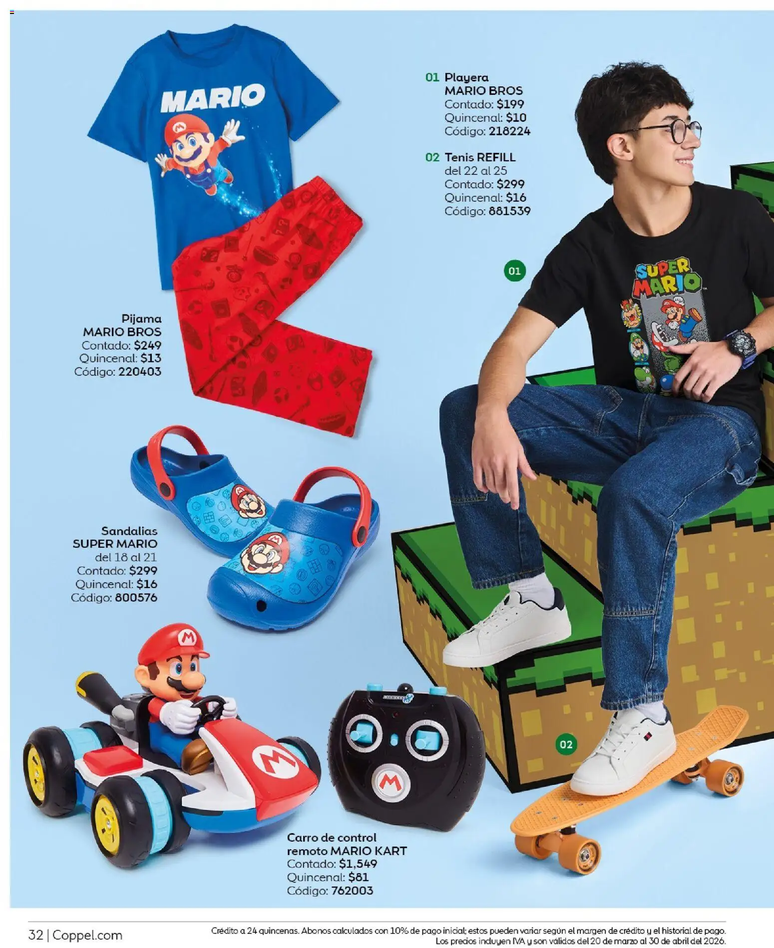 Nuevas ofertas de Coppel válidas en toda la República Mexicana desde el 01.03.2026. ¡Encuentra las mejores ofertas en Coppel catálogo Vacaciones Semana Santa! | Página: 32 | Productos: Pijama, Tenis, Control remoto, Sandalias