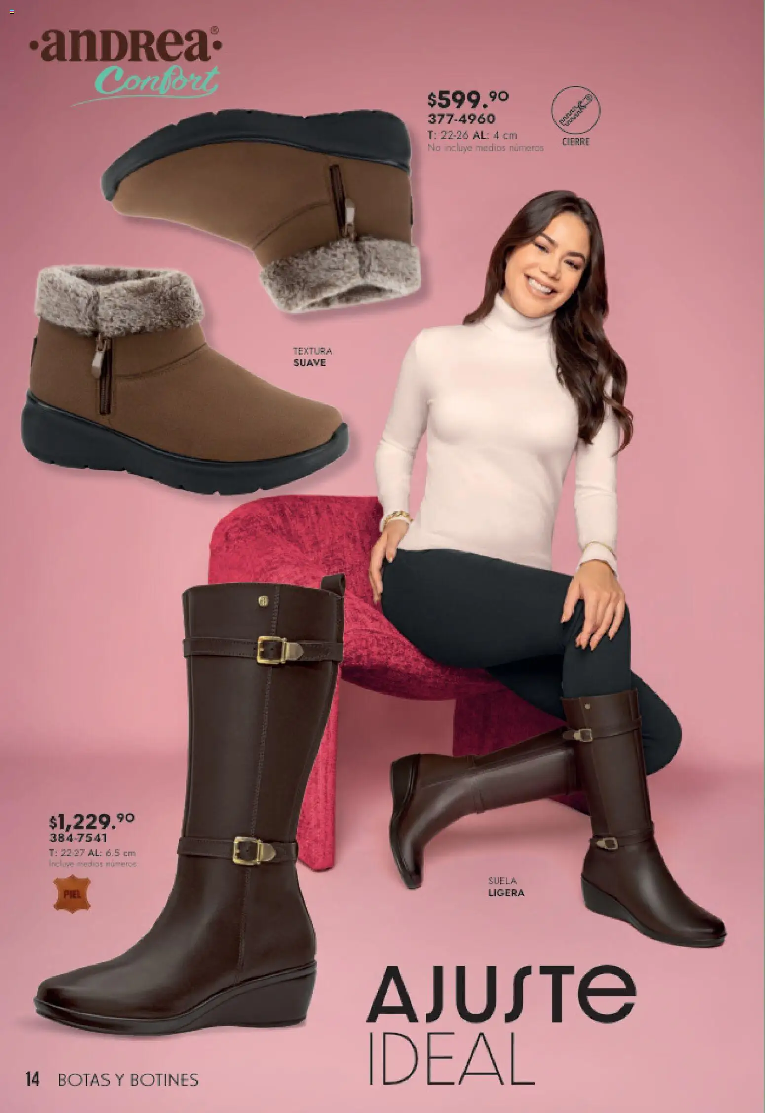 Nuevas ofertas de Andrea válidas en toda la República Mexicana desde el 08.03.2026. ¡Encuentra las mejores ofertas en Andrea catálogo Botas y Botines! | Página: 14 | Productos: Botas, Botines