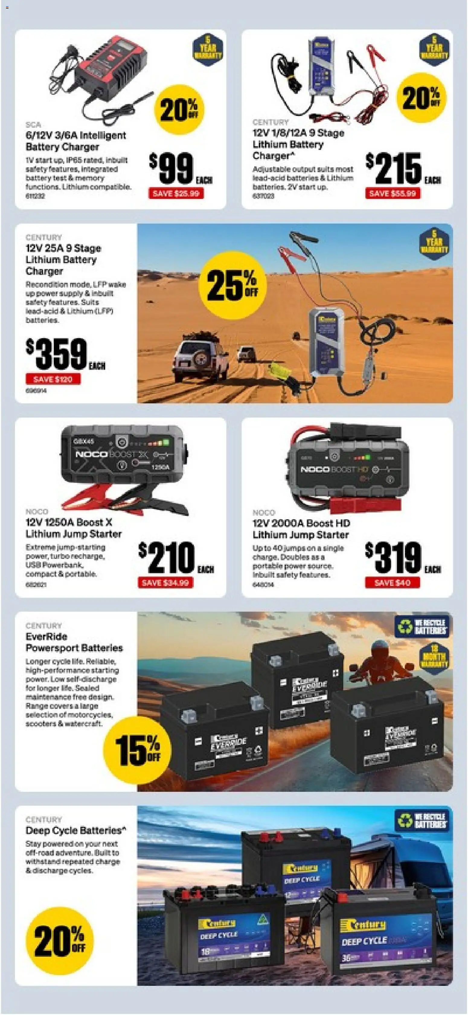 Supercheap Auto catalogue - valid from 21.01.2026 | Page: 45 | Products: Battery, Charger, Batteries, Portable