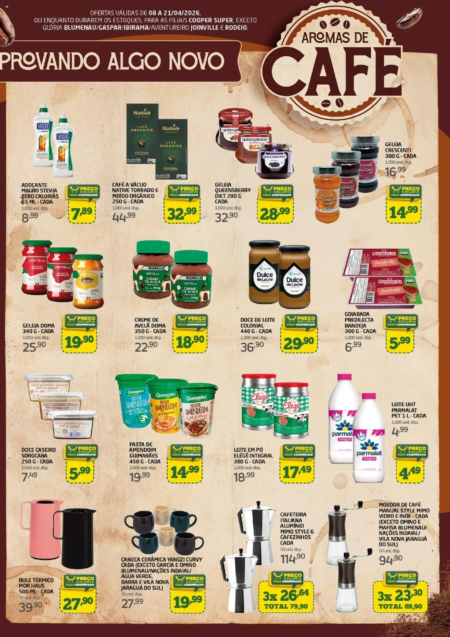 Cooper Folheto - válido de 08.04.2026 | Página: 3 | Produtos: Moedor, Café, Pasta, Geleia