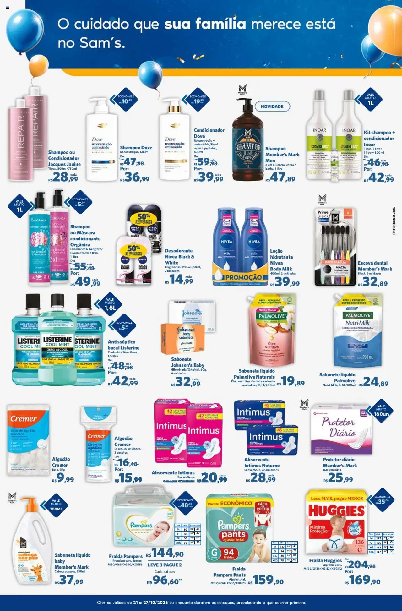 Sam's Club Folheto - válido de 21.10.2025 | Página: 10 | Produtos: Fralda pampers, Gengibre, Leite, Chá
