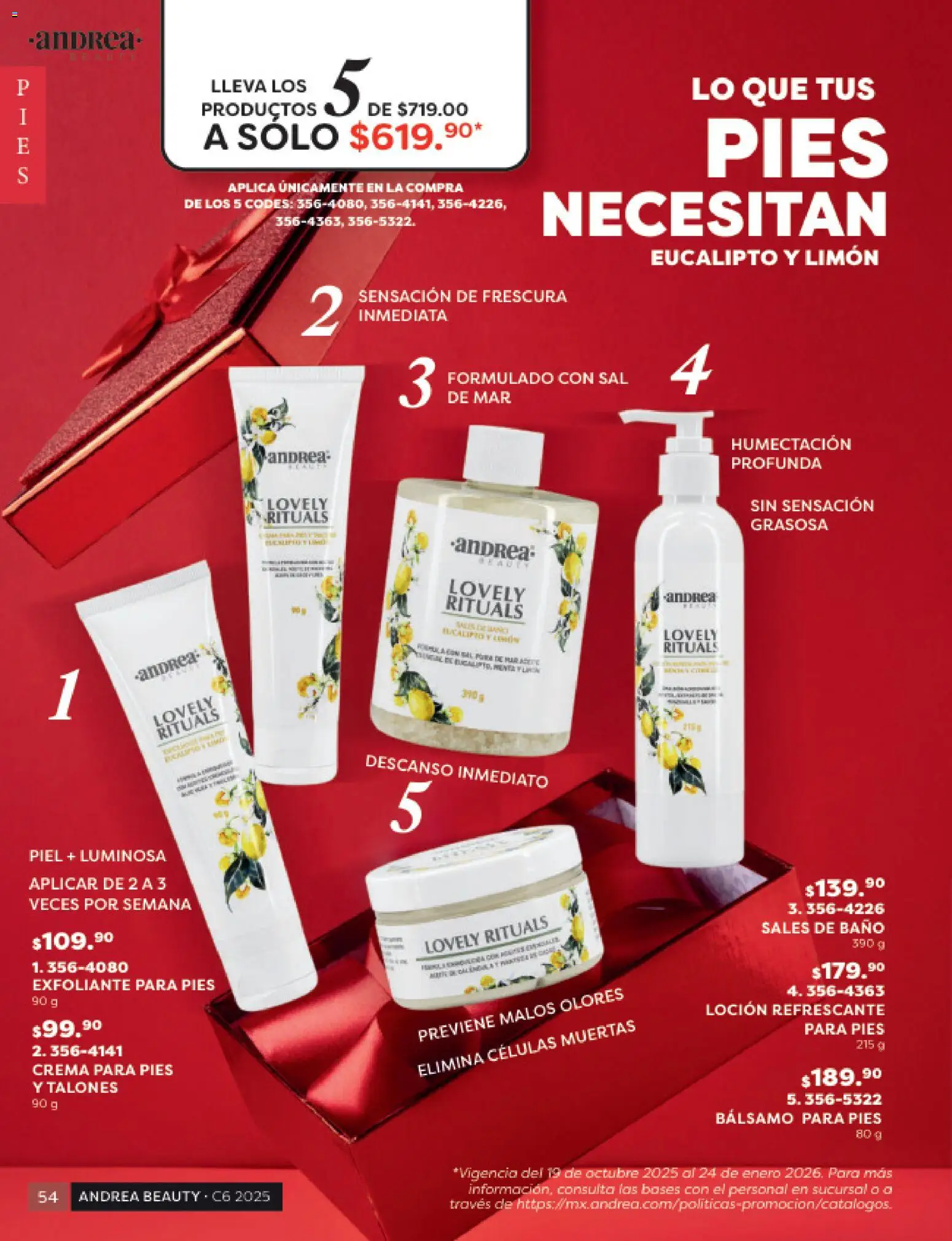 Nuevas ofertas de Andrea válidas en toda la República Mexicana desde el 31.10.2025. ¡Encuentra las mejores ofertas en Andrea catálogo Beauty! | Página: 54 | Productos: Crema, Loción, Bálsamo, Baño