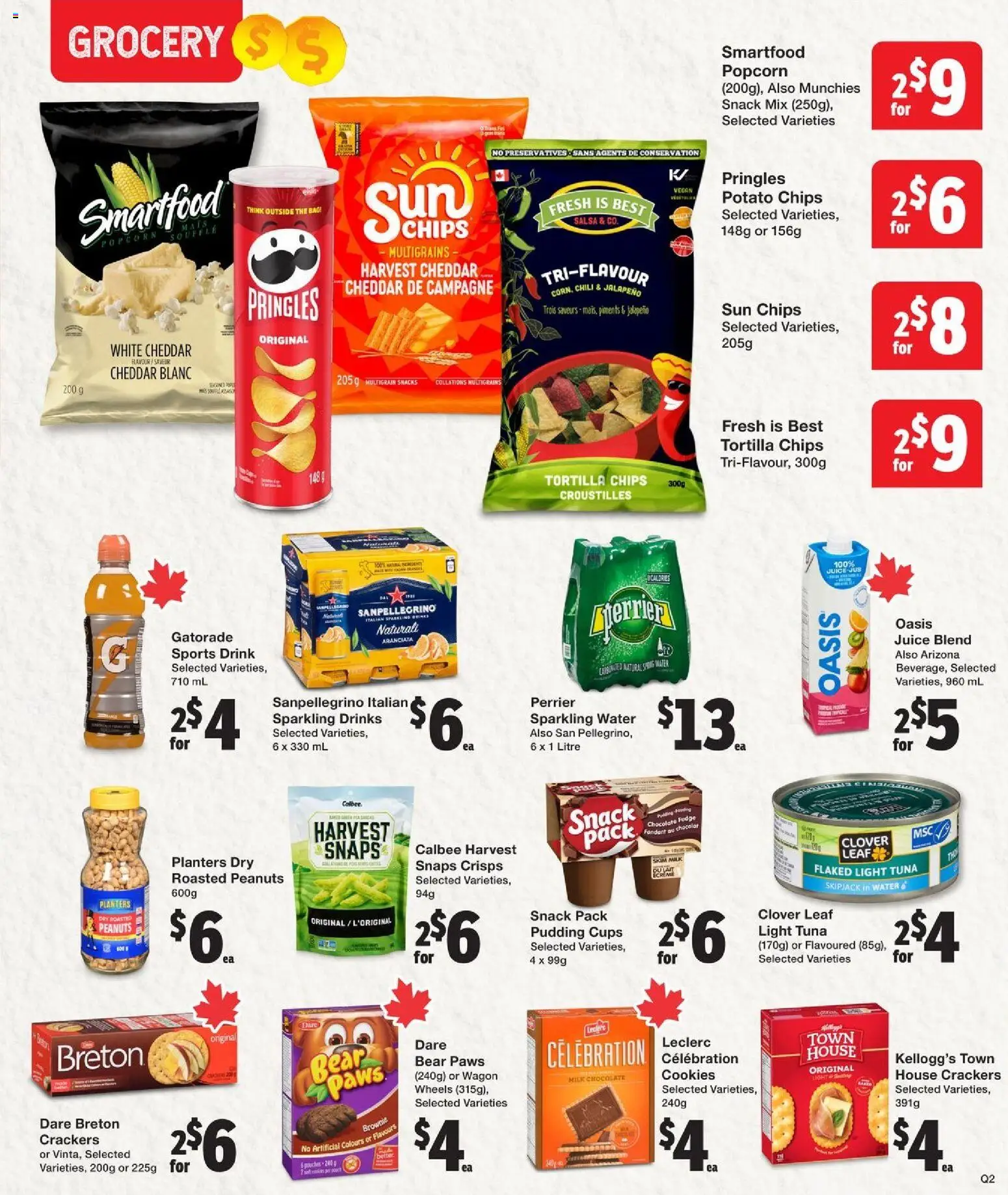 Quality Foods flyer valid from 09.04.2026 | Page: 9 | Products: Chips, Bag, Milk, Chocolate