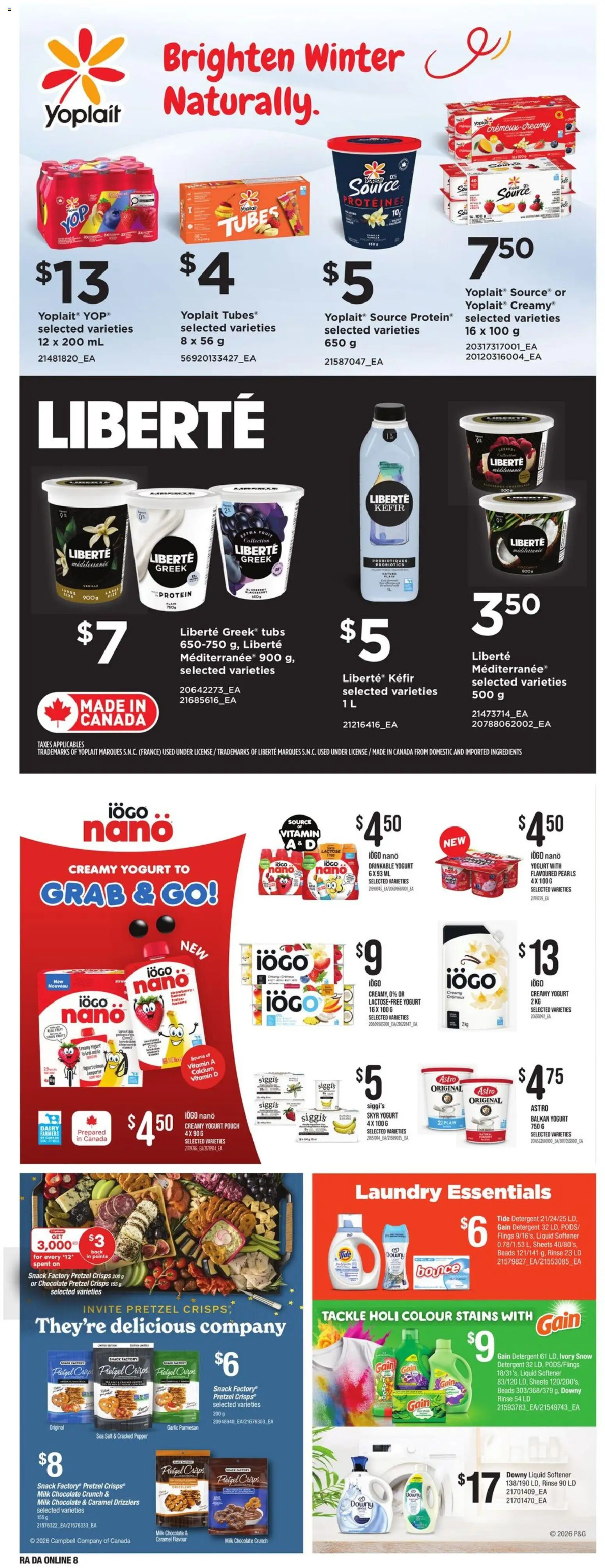 Atlantic Superstore flyer valid from 05.03.2026 | Page: 23 | Products: Detergent, Milk, Yogurt, Chocolate