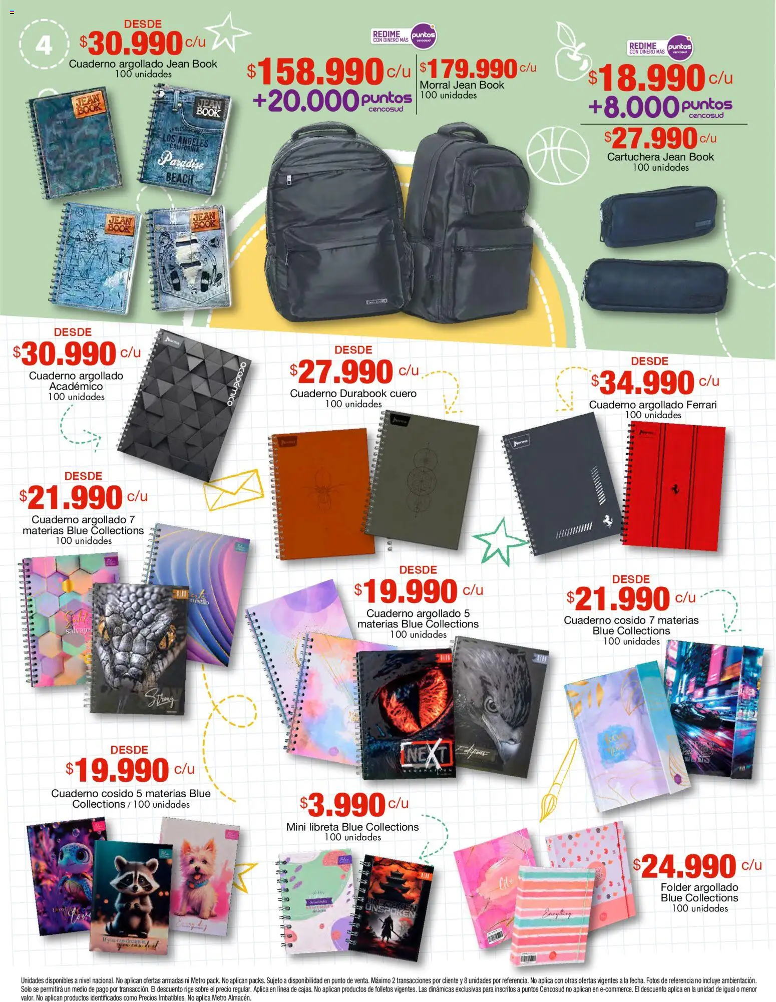 Metro revista - valida desde el 14.01.2026 | Página: 4 | Productos: Jean, Sobre, Morral, Cuaderno