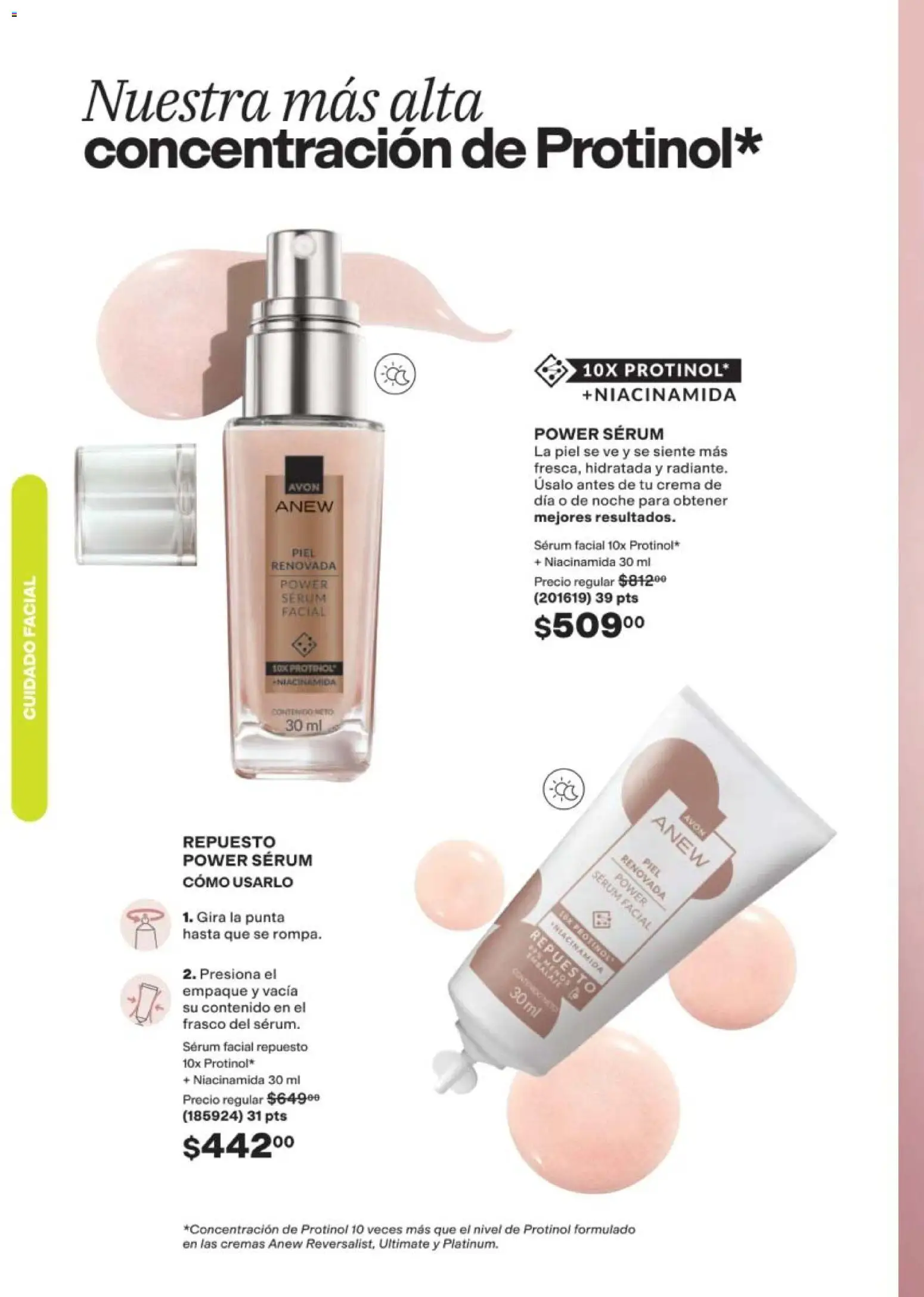 Nuevas ofertas de AVON válidas en toda la República Mexicana desde el 24.04.2026. ¡Encuentra las mejores ofertas en AVON campaña 7 2026! | Página: 114 | Productos: Serum, Crema, Frasco