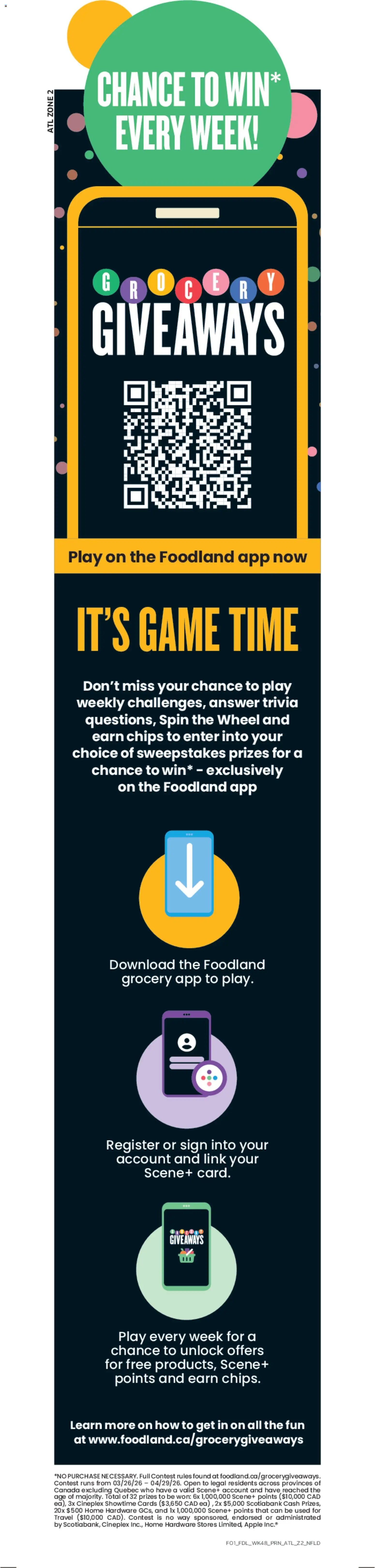 Foodland flyer valid from 26.03.2026 | Page: 1 | Products: Chips, Game