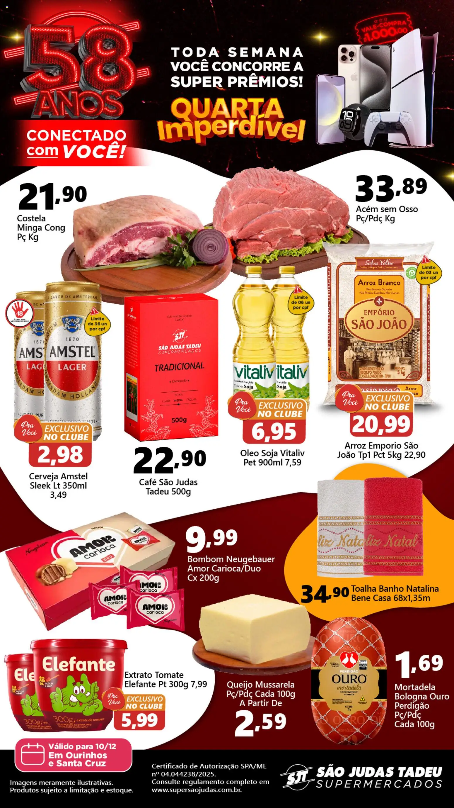 São Judas Tadeu Folheto - válido de 10.12.2025 | Página: 1 | Produtos: Queijo, Cerveja, PC, Soja