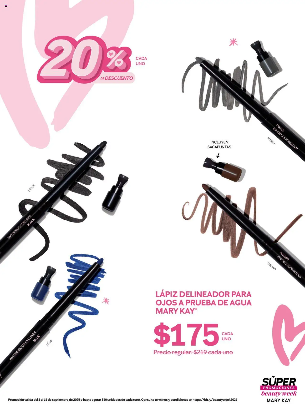 Nuevas ofertas de Mary Kay válidas en toda la República Mexicana desde el 08.09.2025. ¡Encuentra las mejores ofertas en Mary Kay catálogo! | Página: 4 | Productos: Sacapuntas, Agua, Delineador