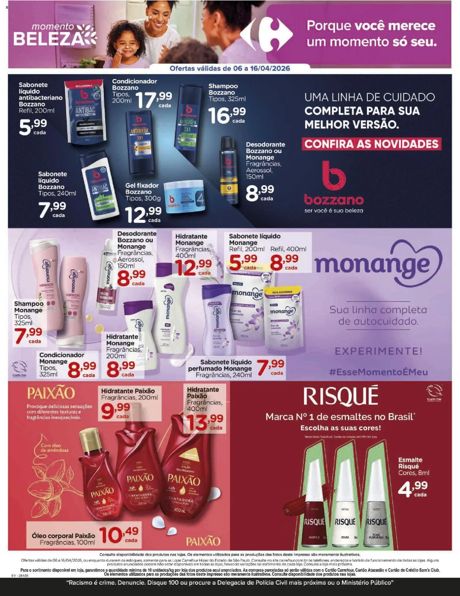 Carrefour Folheto - válido de 06.04.2026 | Página: 4 | Produtos: Condicionador, Óleo, Sabonete, Sabonete líquido