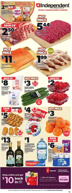 Preview of Independent Grocer weekly flyer / circulaire from shop Independent Grocer valid from 09.04.2026 | Page: 3 | Products: Chips, Cookies, Toothpaste, Oil